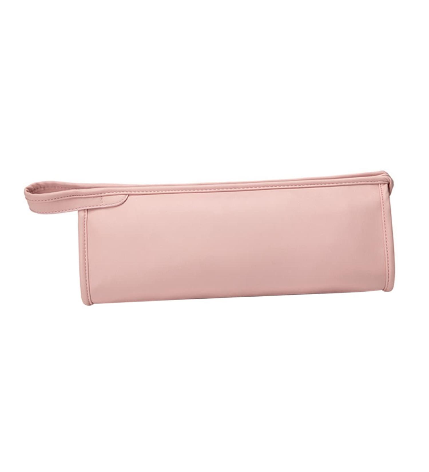 BIUDECO Hair Dryer Storage Bag Curling Iron Case Makeup Wash Bag Pink Imitation Leather Travel Portable - Buy Online on GoSupps.com