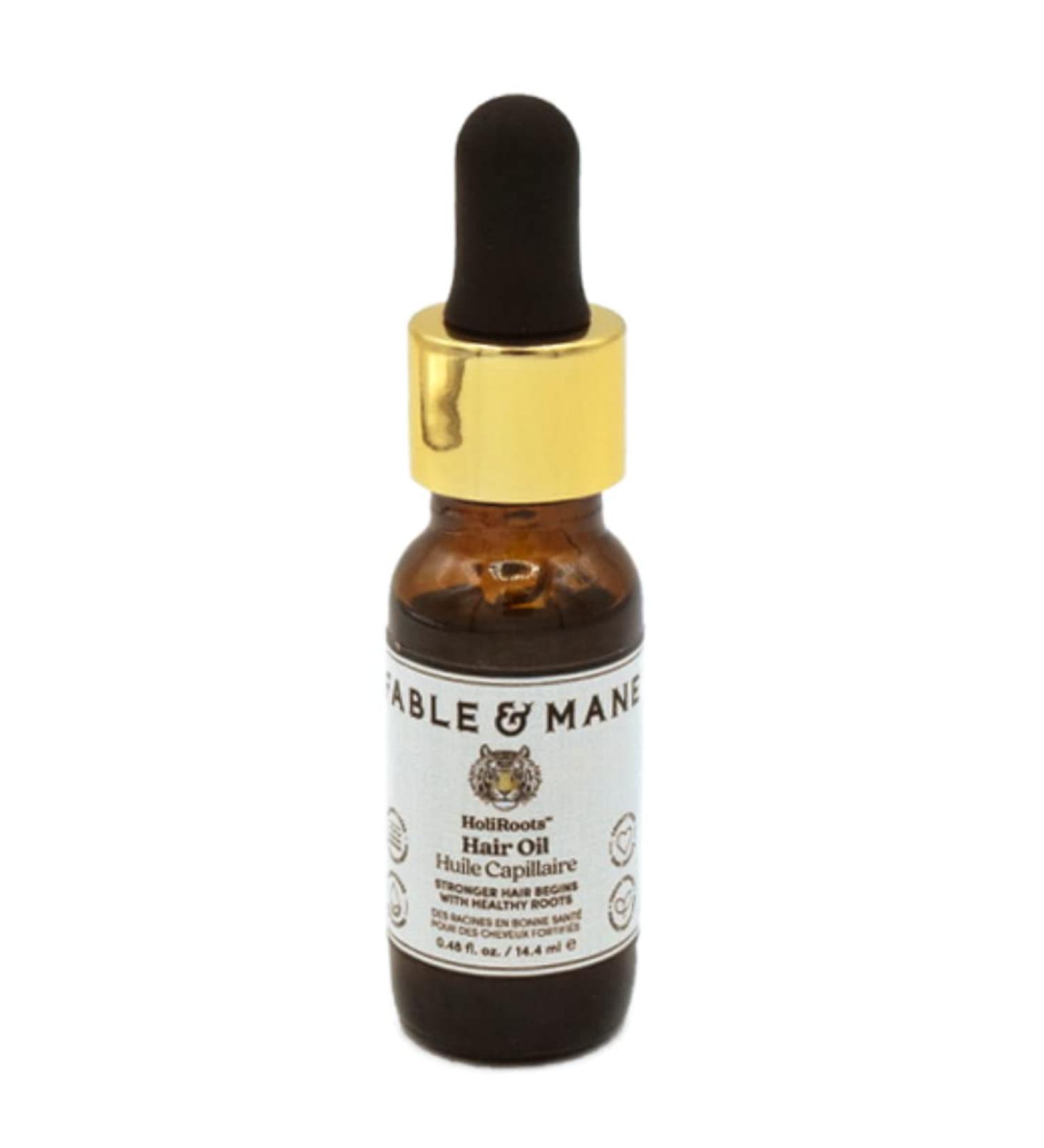 Fable & Mane Hair Oil with Ashwagandha - 0.48 oz | Strengthen & Nourish for Healthy Hair - Buy Online on GoSupps.com