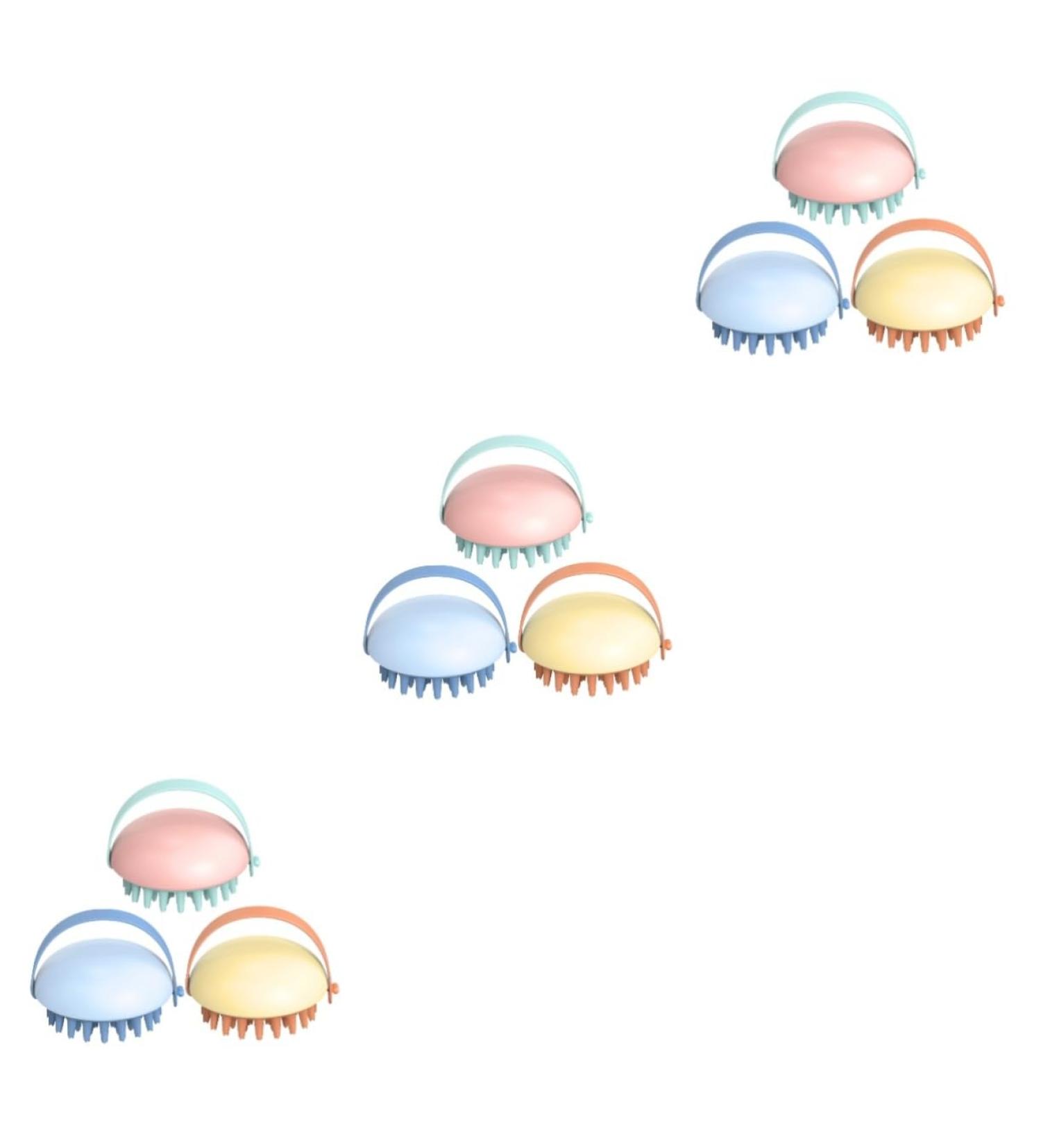 Beavorty Silicone Shampoo Brush Set - 9 Pcs Massage Comb for Wet & Dry Scalp Care - International Shipping Available - Buy Online on GoSupps.com