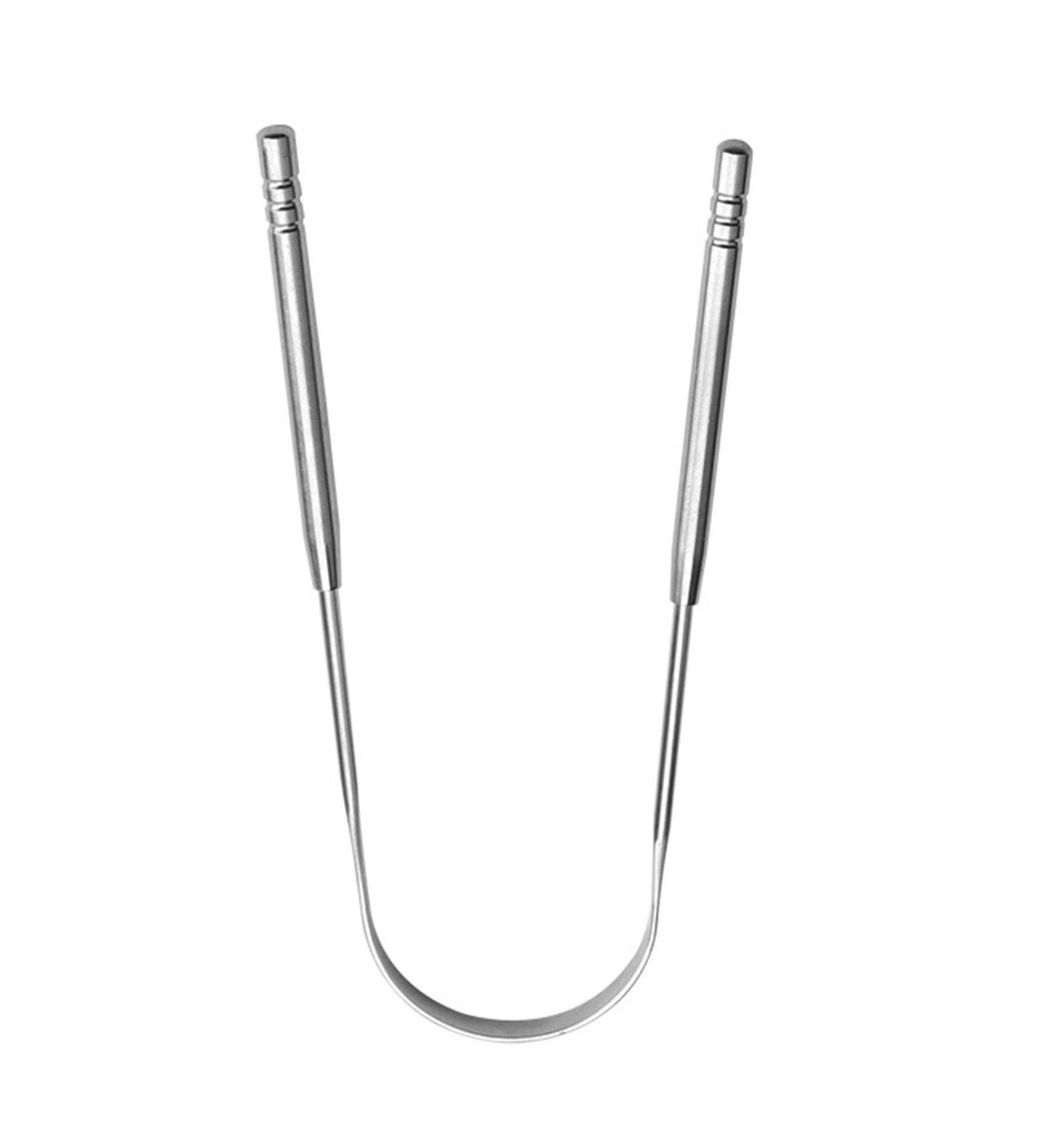 Stainless Steel Tongue Cleaner for Fresh Breath & Oral Health | Bad Breath Treatment & Tongue Scraping for Adults - Buy Online on GoSupps.com