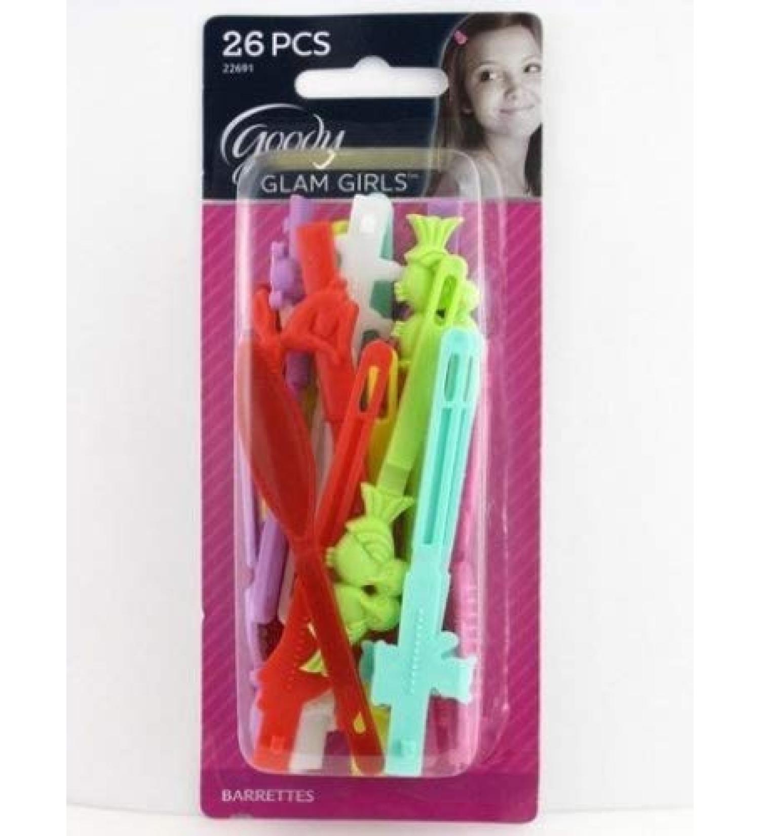 Goody Girls Sassy Self Hinge Hair Barrettes - 26 Pk. 2 Pack