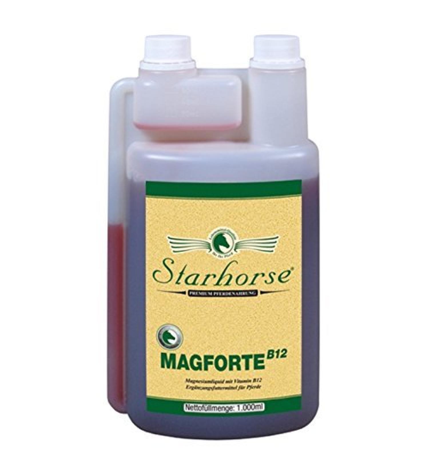 Starhorse Magforte Magnesium Liquid Dosing Bottle with Vitamin B12 for Horses 1 Liter