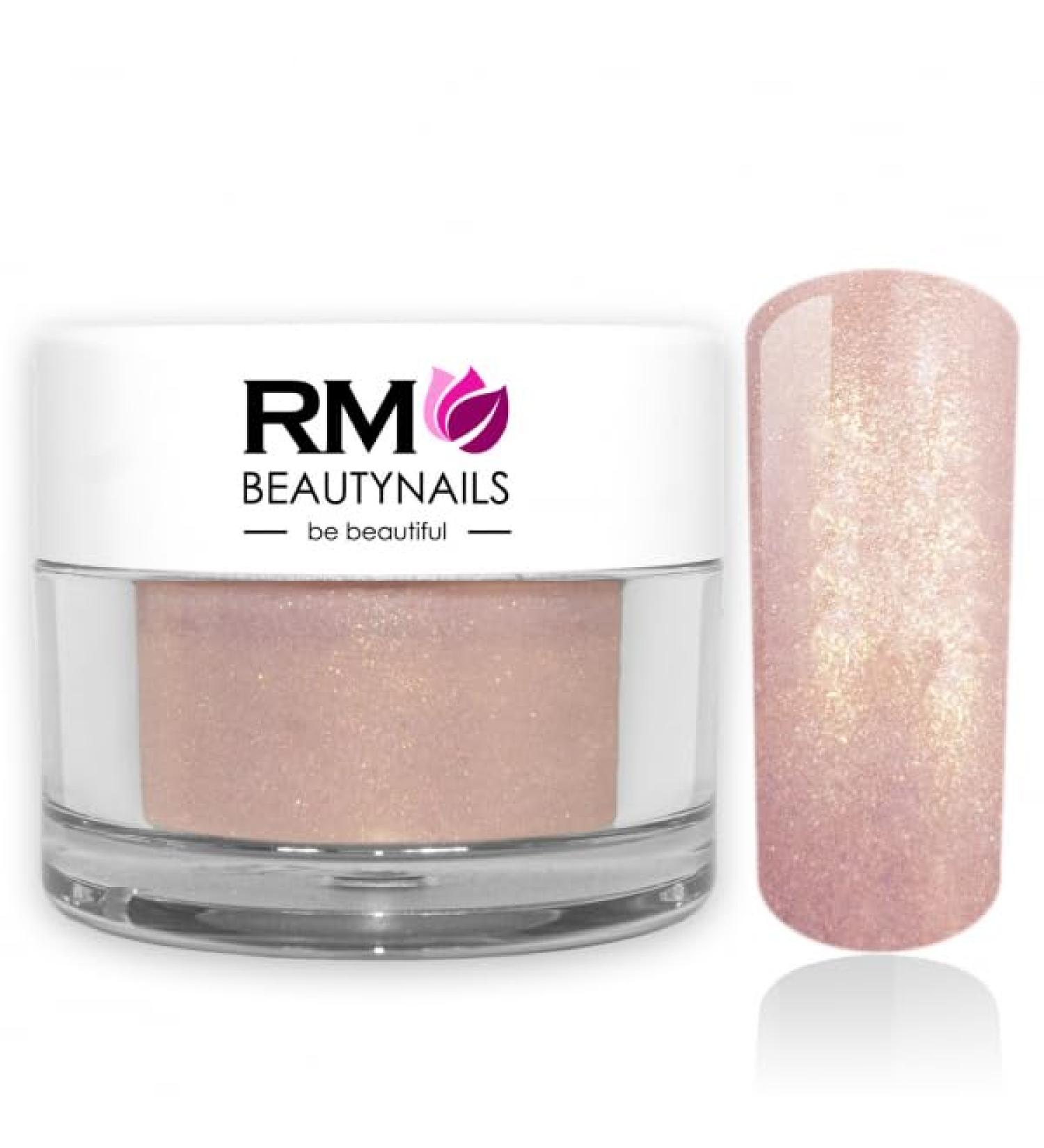 Acrylic Color Powder - Rose-Gold Pearl 10g | RM Beautynails | Nail Design & Art for Stunning Fingernails - International Shipping - Buy Online on GoSupps.com