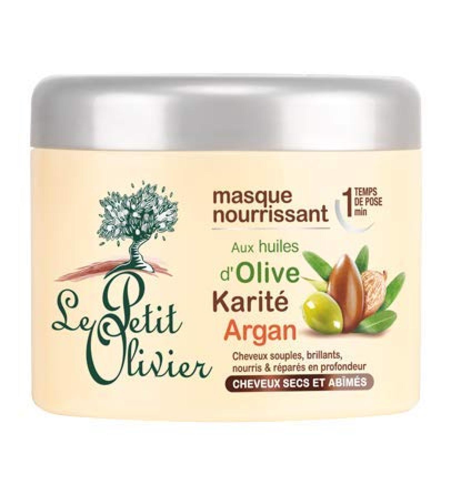 Le Petit Olivier - Hair mask for dry & damaged hair Olive Shea Argan (Huile d'Olive Karit Argan) - 300 ml