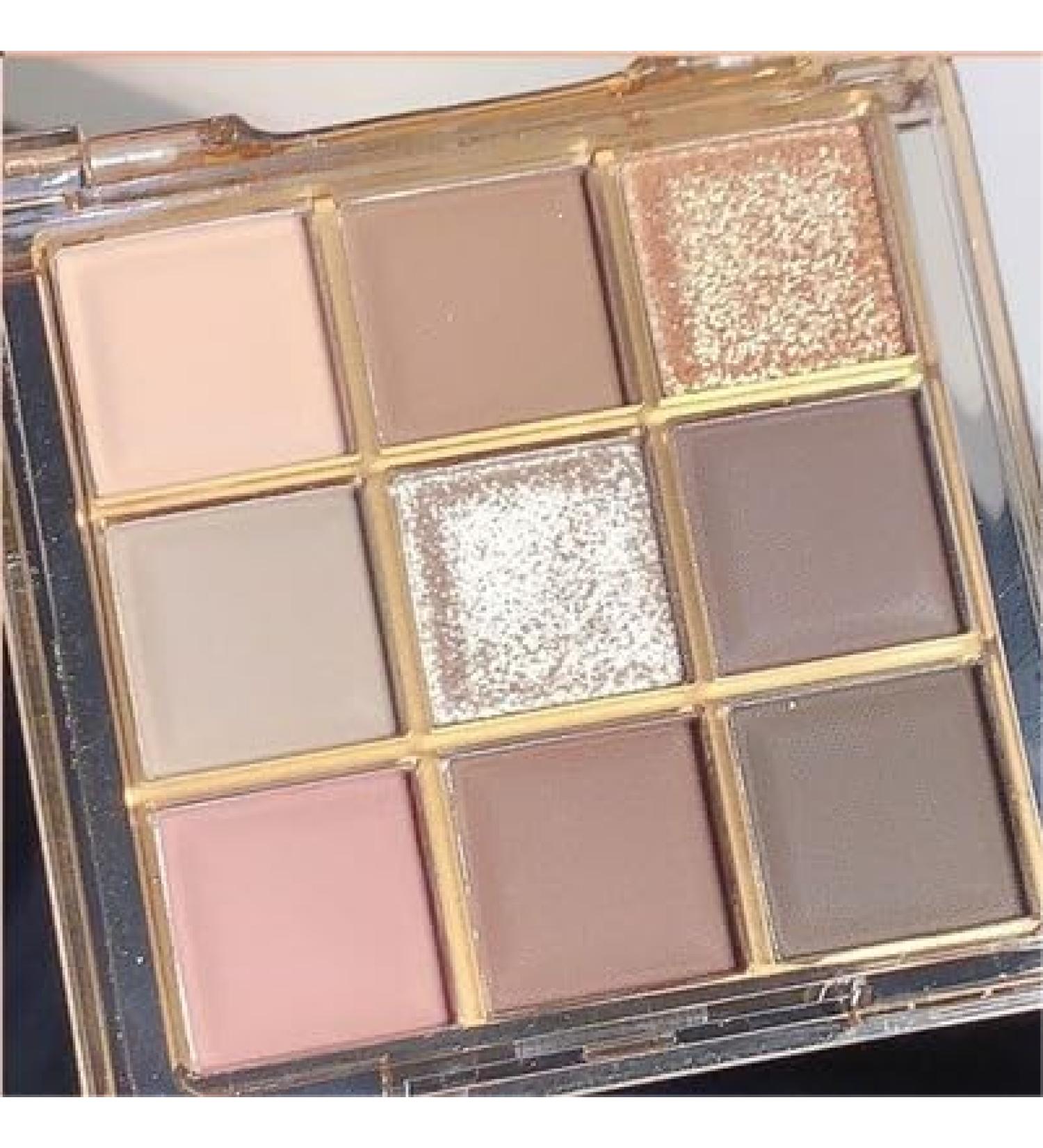 PICKX 9 Colors Glitter Eyeshadow Makeup Palette Matte High Pigmented Colorful Creamy Texture Eye Shadow Powder Natural Waterproof Long Lasting Eyeshadow Powder Cosmetics (pink grey) - Buy Online on GoSupps.com