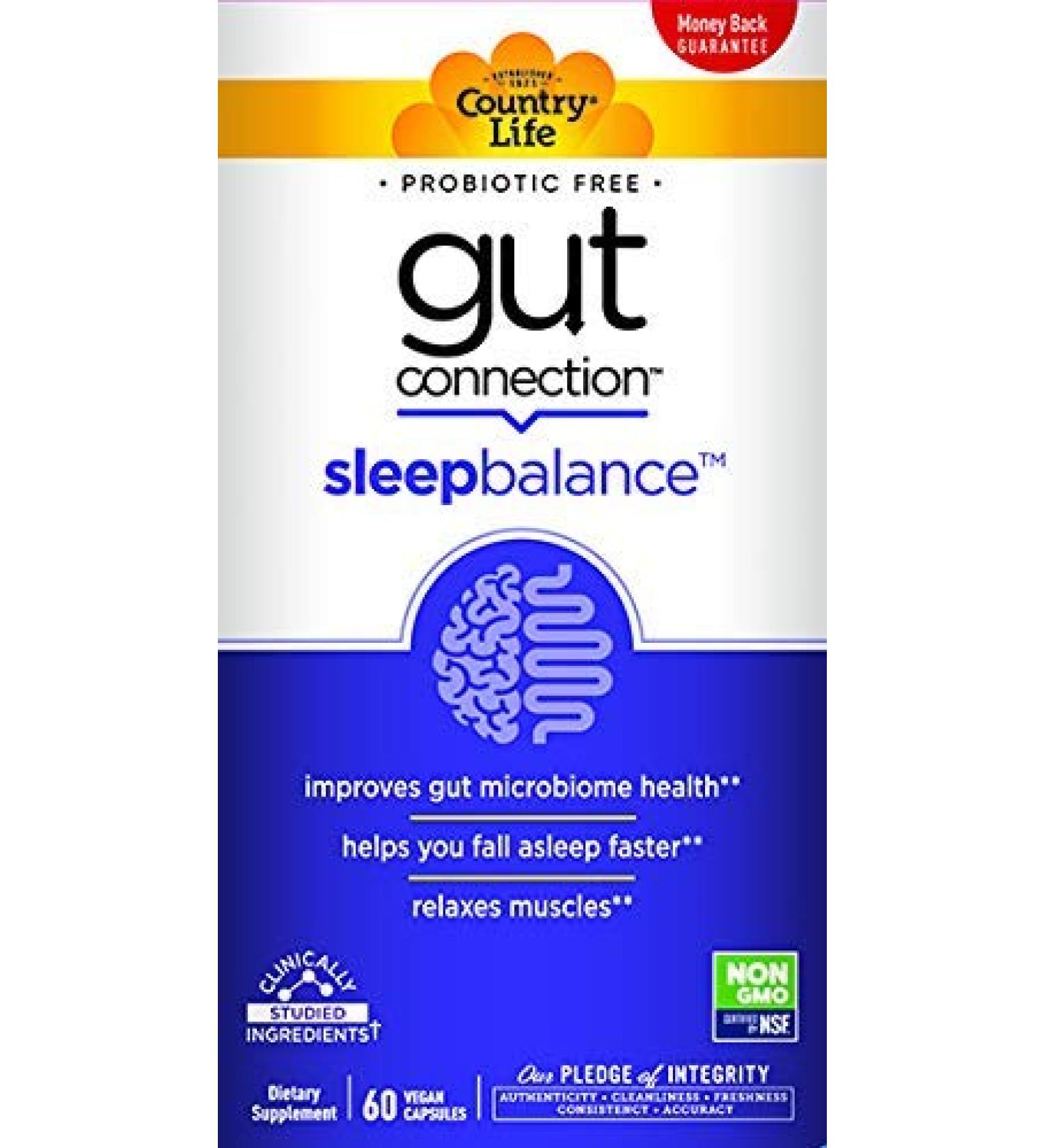 Country Life Gut Connection Sleep Balance 60 Vegan Capsules