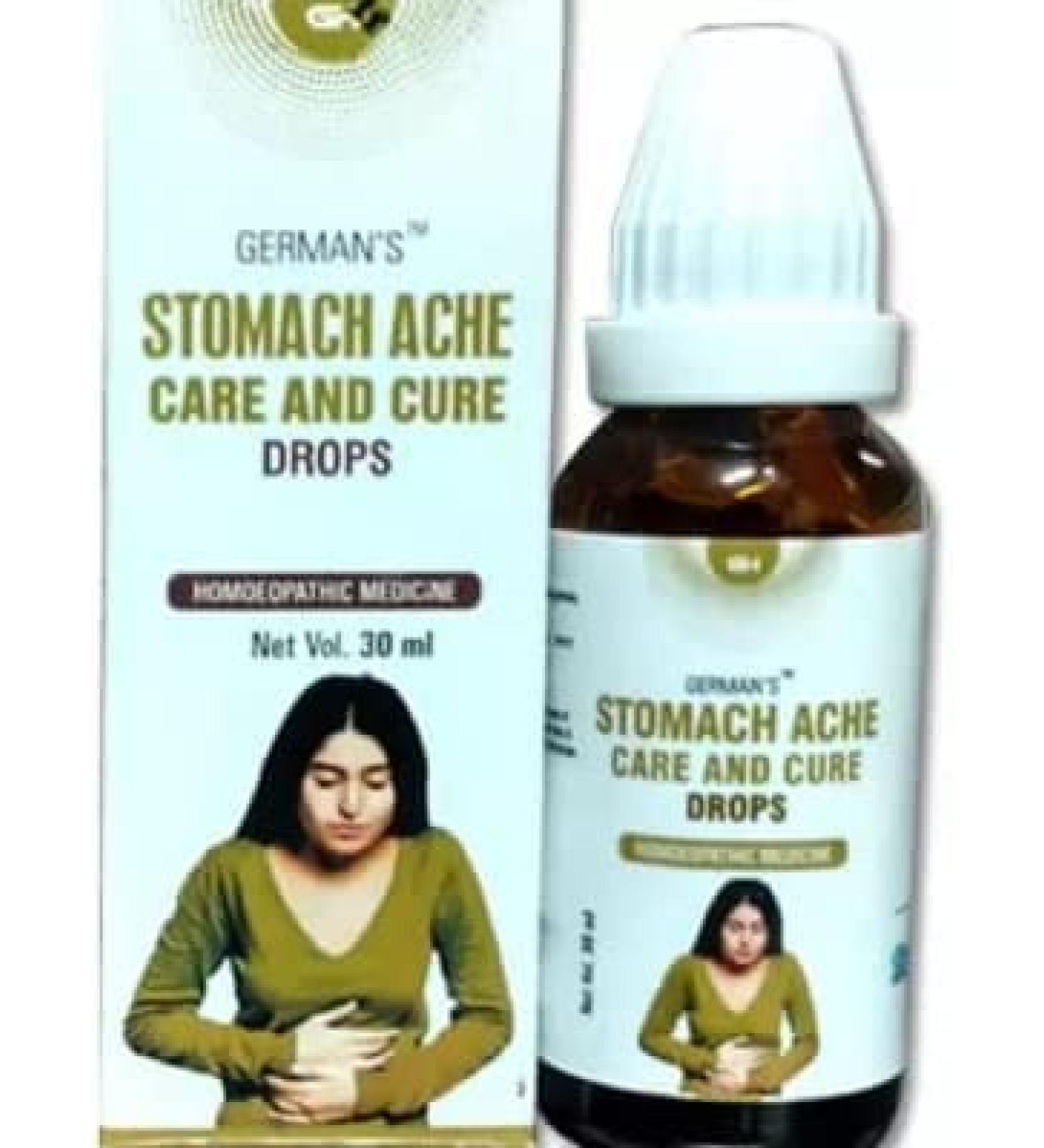 German Homeo Care & Cure Stomach Drops (30ml)/Bloating/Stomach ache/Flatulence/(Free Ujala Eye Drop)