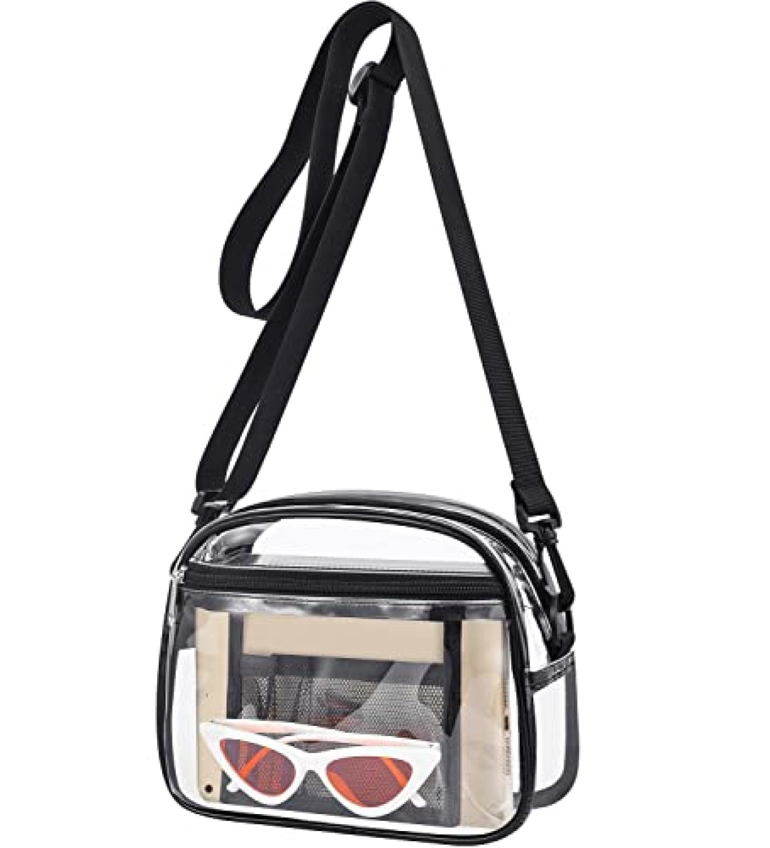 Busiuw Clear Crossbody Stadium Bag 12x12x6 - Women's Stadium Approved Purse with Adjustable Strap for Concerts & Events - Buy Online on GoSupps.com
