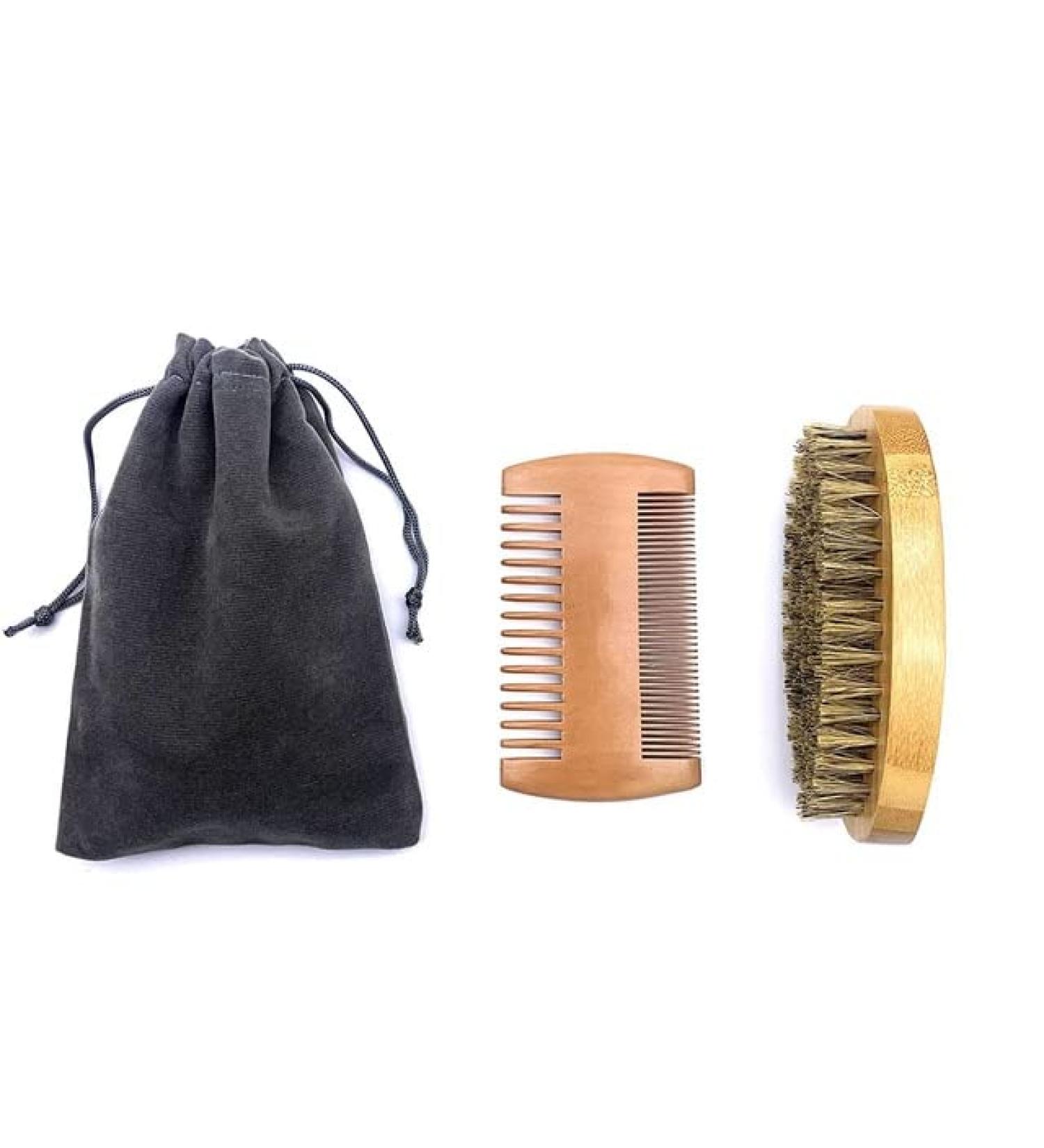 Shop Ailife Beard Brush - Natural Wild Boar Bristles & Bamboo Face Massager for Men | Perfect for Beards & Mustaches - Fast International Shipping - Buy Online on GoSupps.com