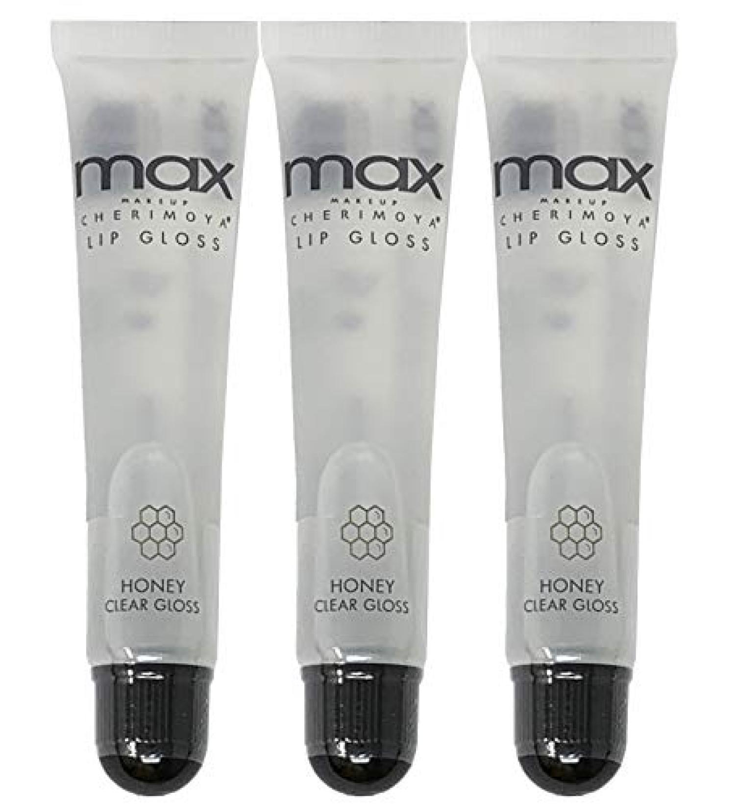 Cherimoya MAX Makeup Lip Polish 3-Pack - HONEY Clear Gloss - Buy Online on GoSupps.com