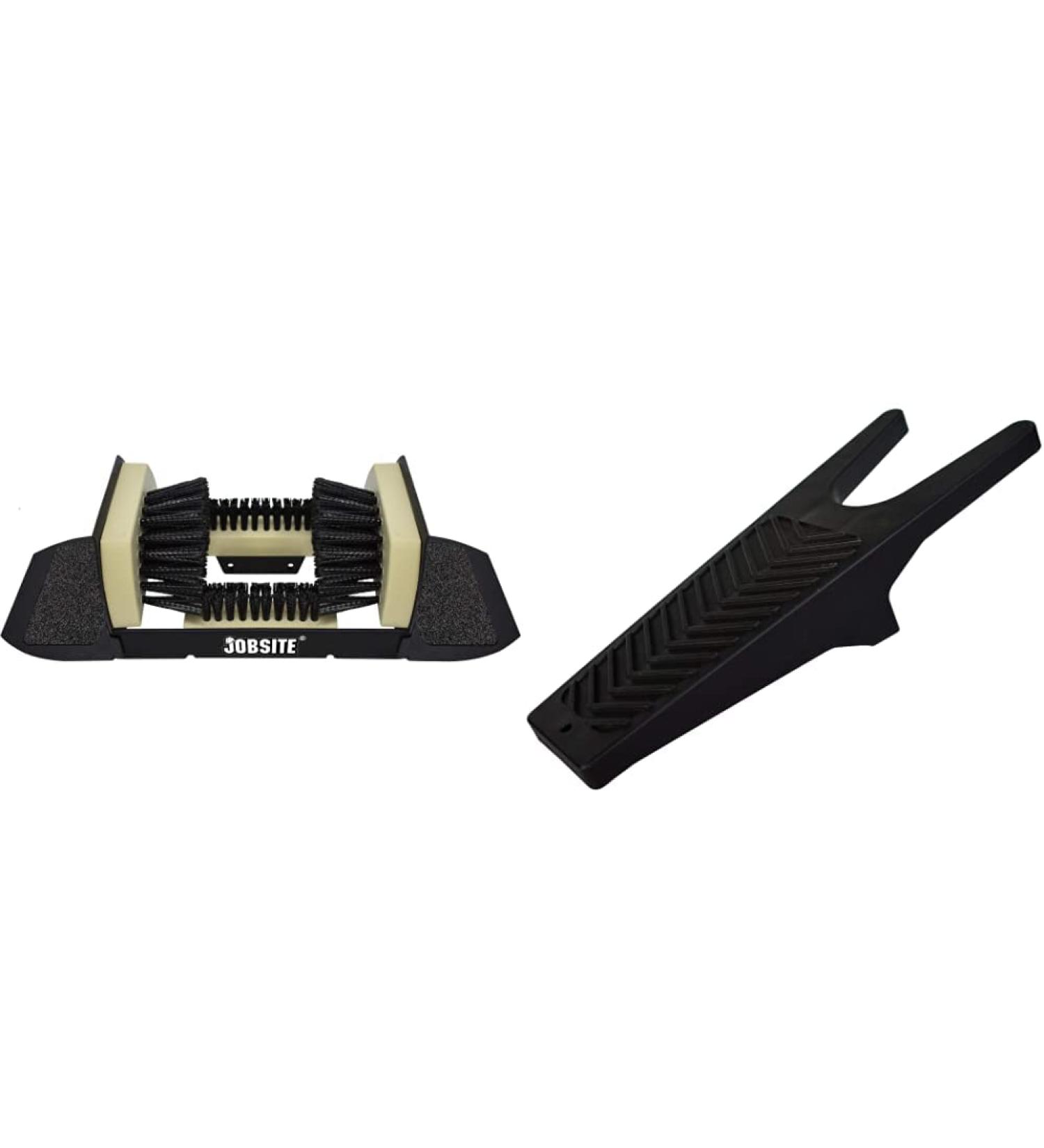 Jobsite Boot Scrubber - Outdoor Shoe Scraper Cleaner Brush - Extra Wide + Jobsite Boot Puller - Shoe & Boot Remover Boot Scrubber + Boot Puller Multi - Buy Online on GoSupps.com