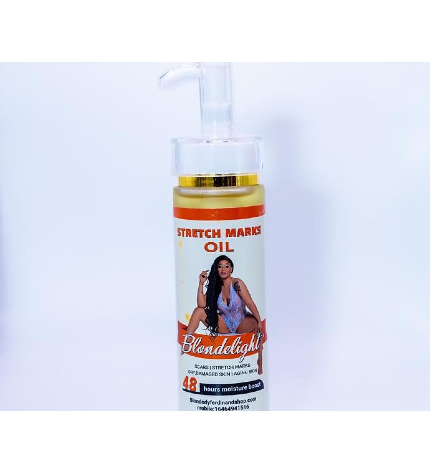 BLONDELIGHT Stretch Marks & Cellulite Oil for Body 150 ML | Hydrating & Firming Skin Oil | Reduces Stretch Marks & Tightens Skin | Fast-Absorbing | Daily Skincare for Smooth Radiant Skin