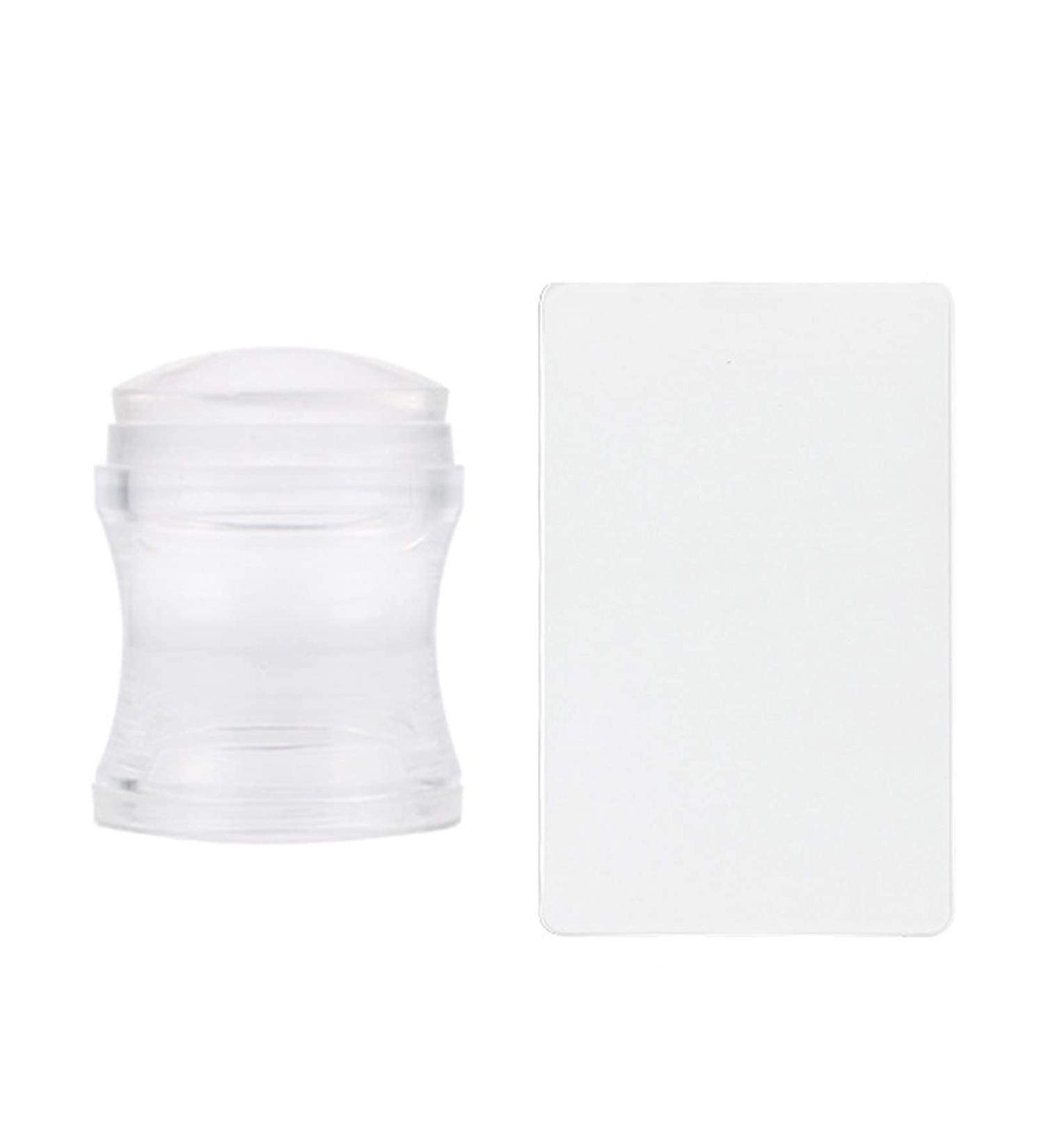 Buy Nail Sealing Scraper Set - Removable Transparent Silicone Nail Stamper for DIY Nail Art & Easy Cleaning - Buy Online on GoSupps.com