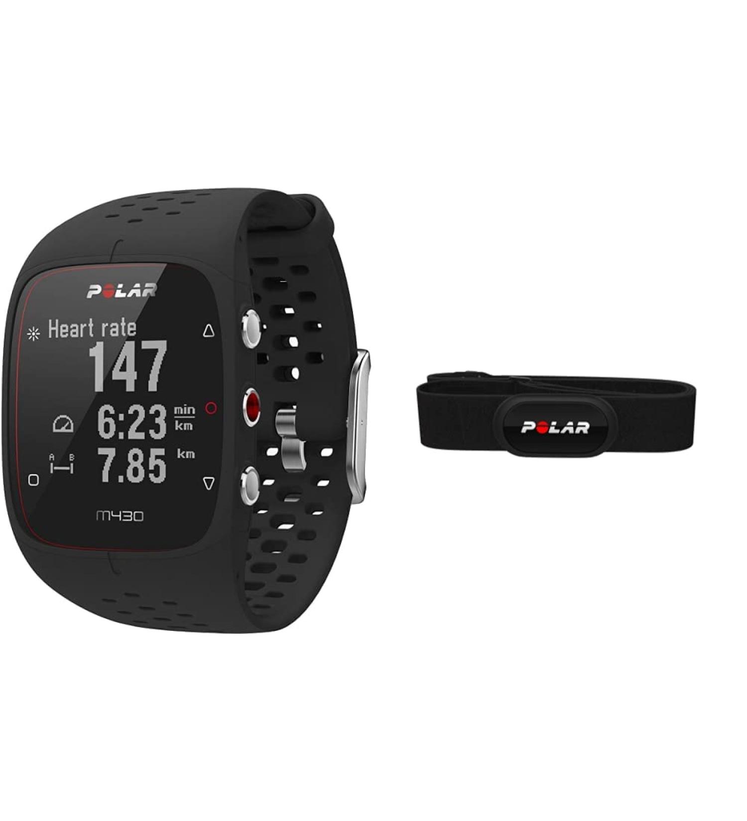 Shop Polar M430 GPS Running Watch Black M/L Bundle with Heart Rate Sensor | International Shipping Available - Buy Online on GoSupps.com