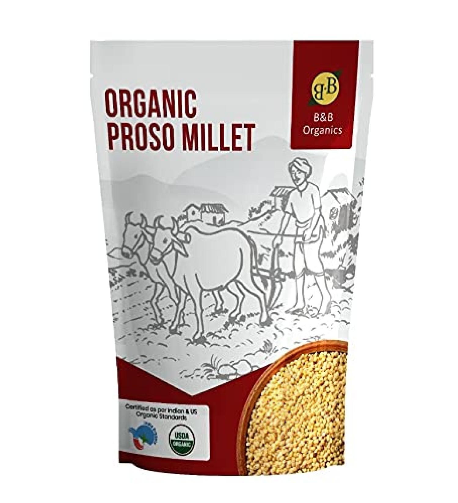 Organic Proso Millet 500g - Indian Millet | Gluten-Free Whole Grain | USDA Certified - Buy Online on GoSupps.com