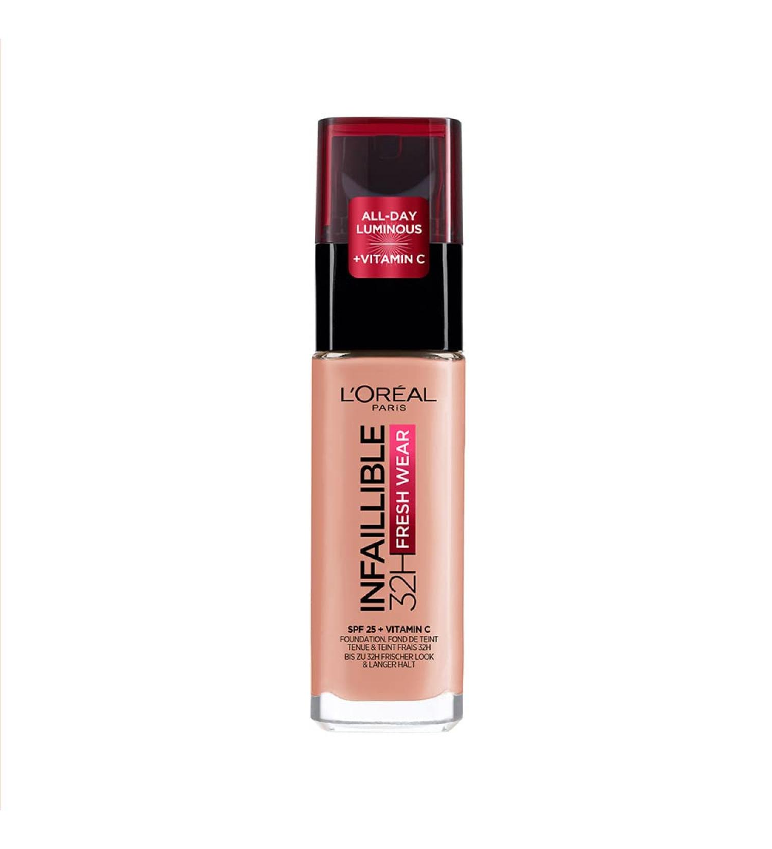 L'Or al Paris Infaillible 32H Fresh Wear Liquid Foundation No. 270 Rose Sun - Waterproof Long-lasting SPF 25 - 30 ml - International Shipping Available - Buy Online on GoSupps.com