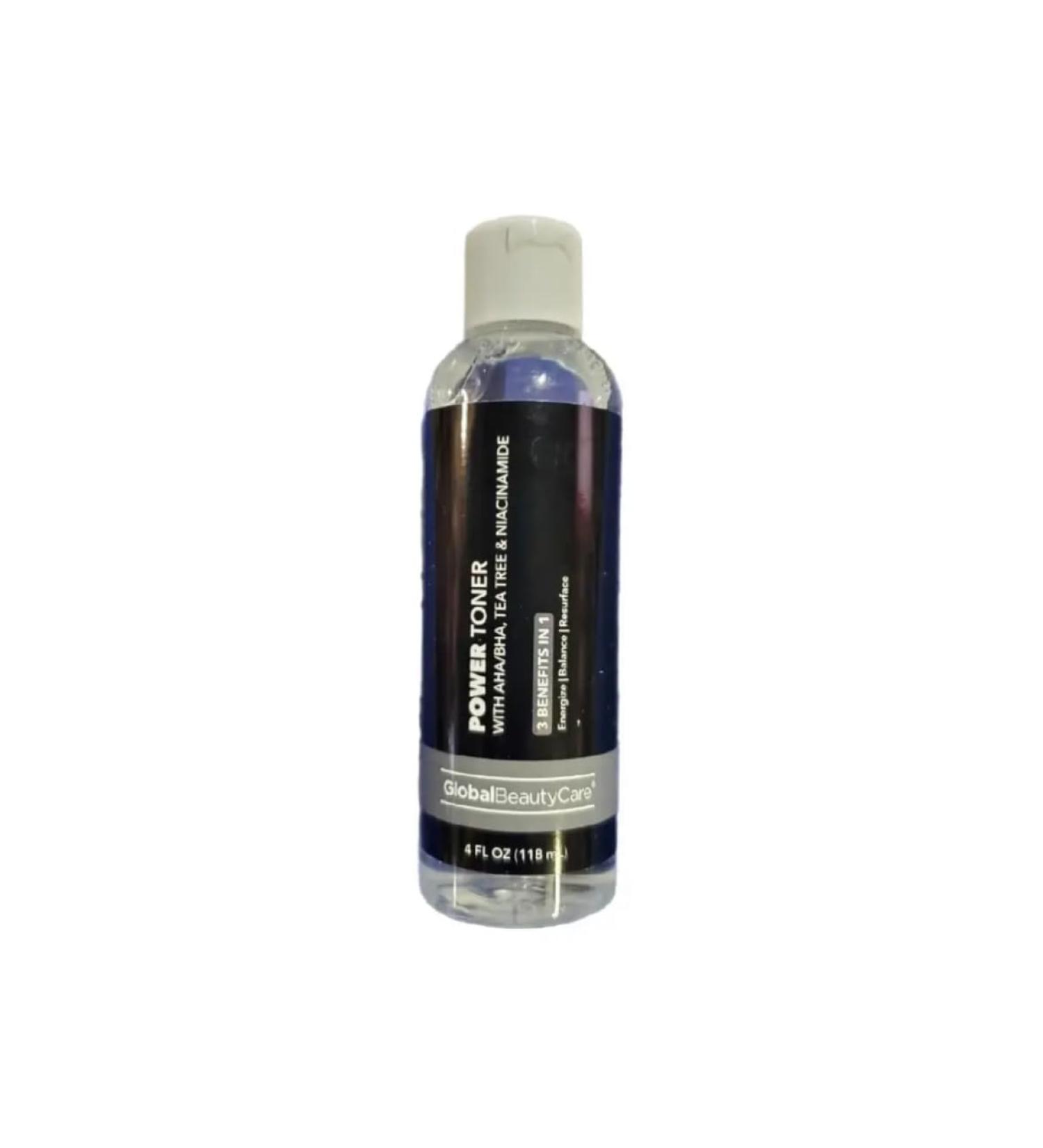 Power Toner with AHA BHA Tea Tree & Niacinamide 3-in-1 Skin Benefits 4 FL OZ Alcohol-Free Pack of 2