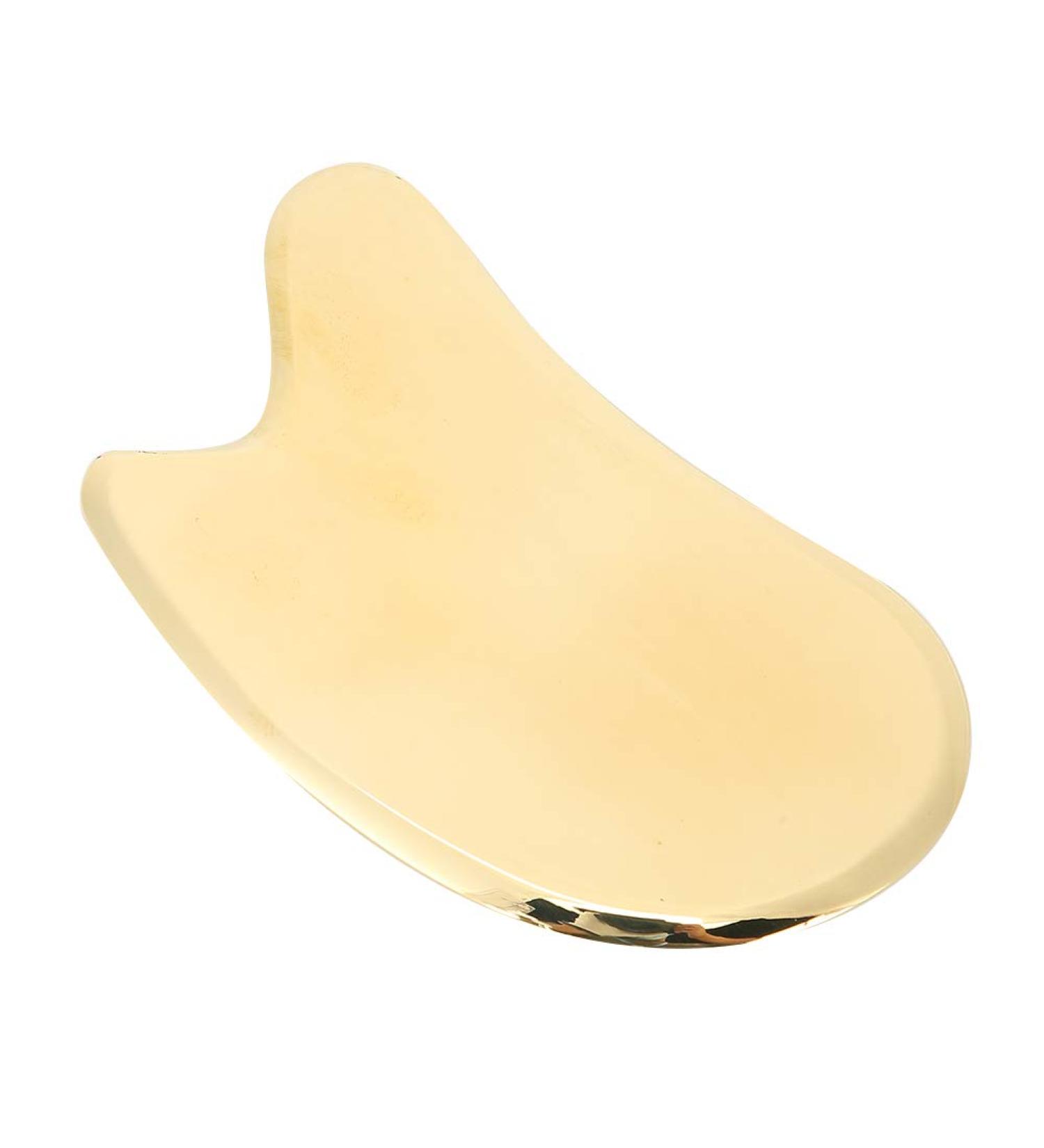 Verdant Touch Brass Gua Sha Tool - Body Scraping Board for Massage & Pain Relief | 11.9x6.1 cm | Acupoint Fascia Care - Buy Online on GoSupps.com