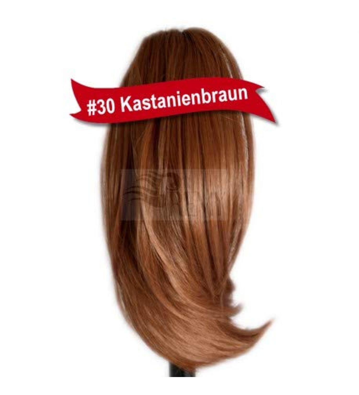 RemyHaar.eu - 30cm Chestnut Brown Hairpiece Braid Ponytail Extension (100g Clip) - Premium Quality Hair Extensions - Buy Online on GoSupps.com