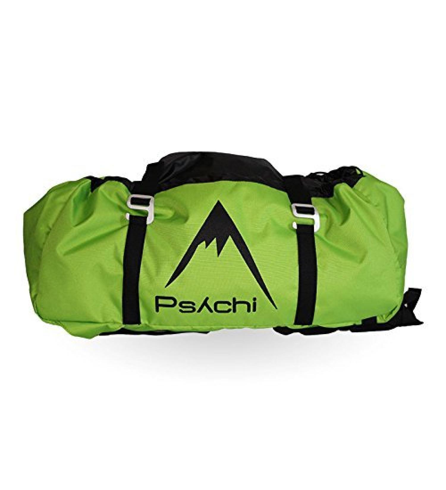 Psychi Rock Climbing Rope Bag - Green | Ground Sheet Buckles & Carry Straps - Buy Online on GoSupps.com
