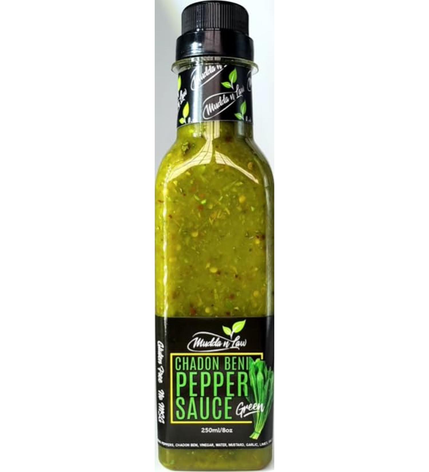 Mudda 'N' Law Chadon Beni Pepper Sauce Green 250ml - Buy Online on GoSupps.com