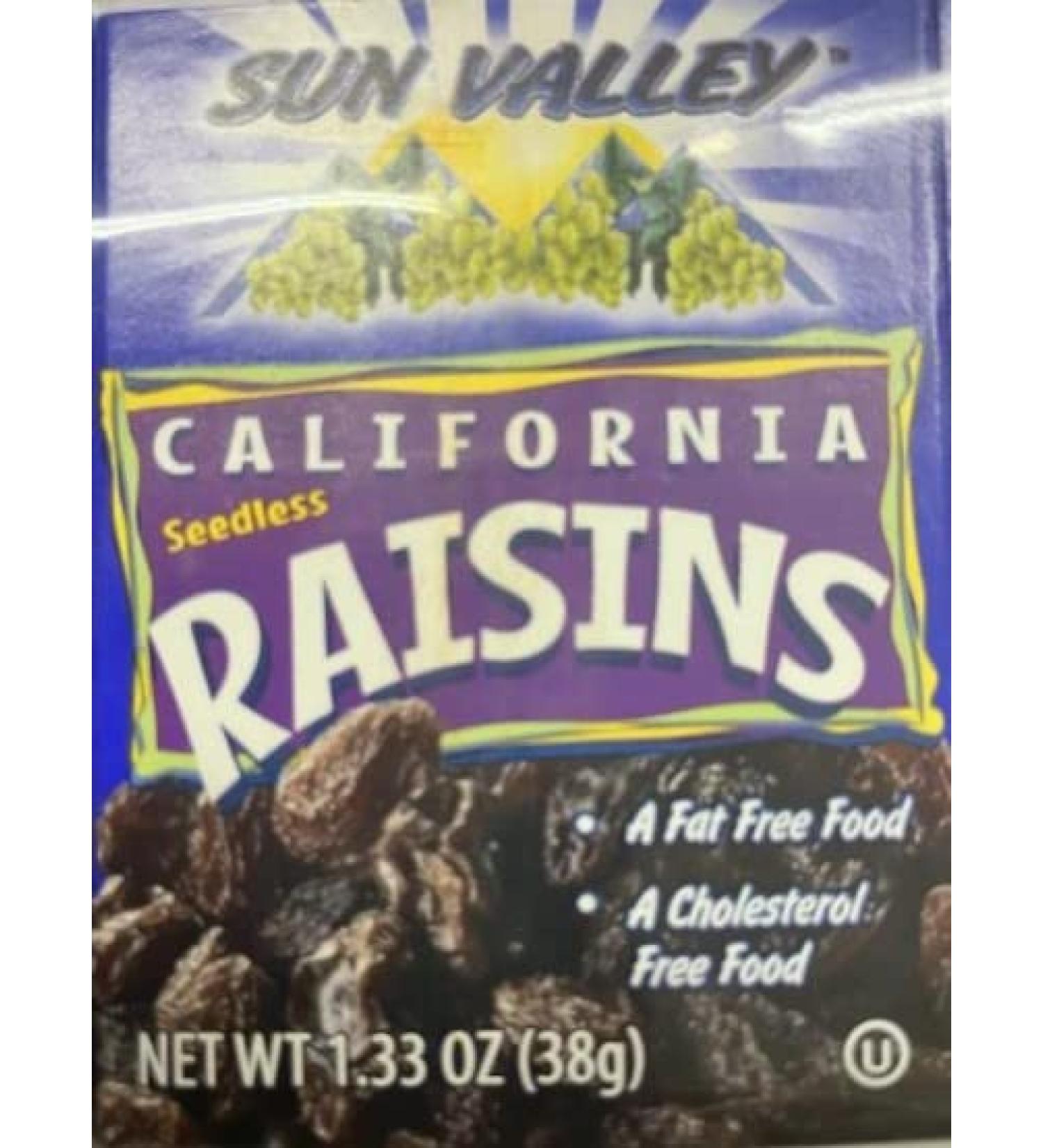Sun Valley California Raisins Snack | 1.33oz Boxes | Bundle of 24 Packs - Buy Online on GoSupps.com