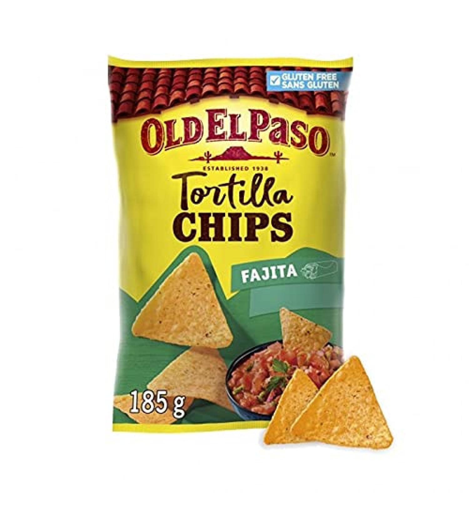 Old El Paso Tortilla Chips Fajita 185g (pack of 4)