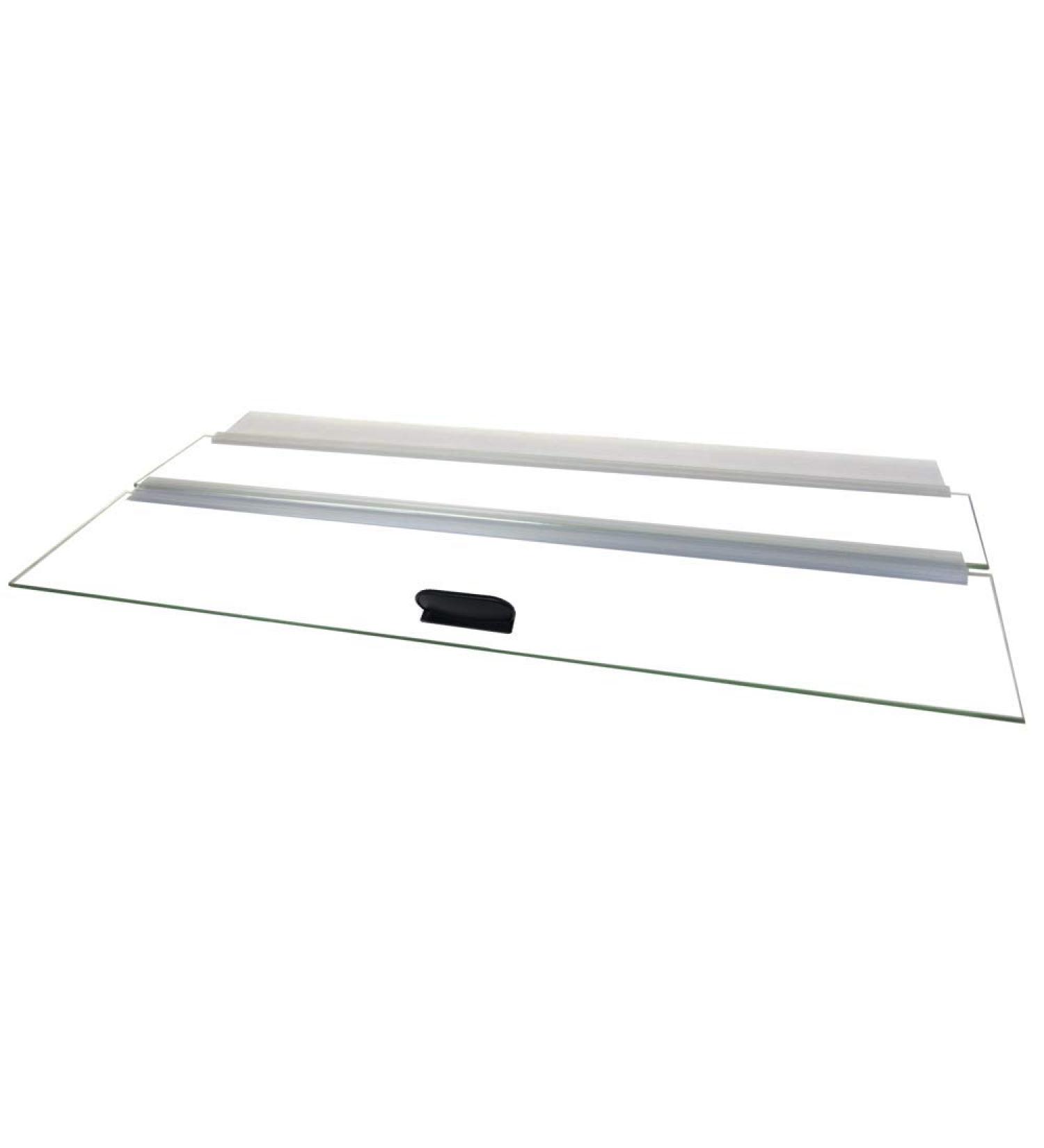 H2Pro 16 Glass Canopy 5.5 Gallon Aquarium Fish Tank (15.28 x 7.56 x 0.16in)