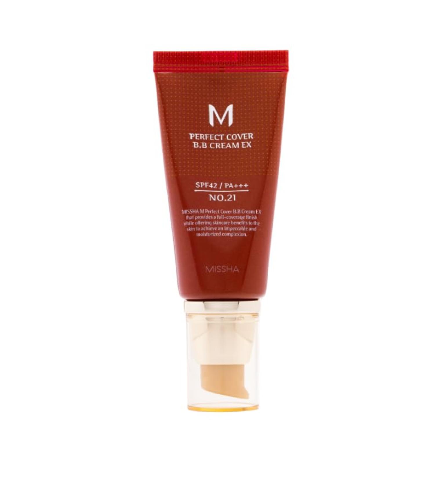 Missha M Perfect Cover BB Cream EX SPF42 PA+++ 50 ml No.25: High Coverage BB Cream with Sun Protection for a Natural and Even Finish. - Buy Online on GoSupps.com