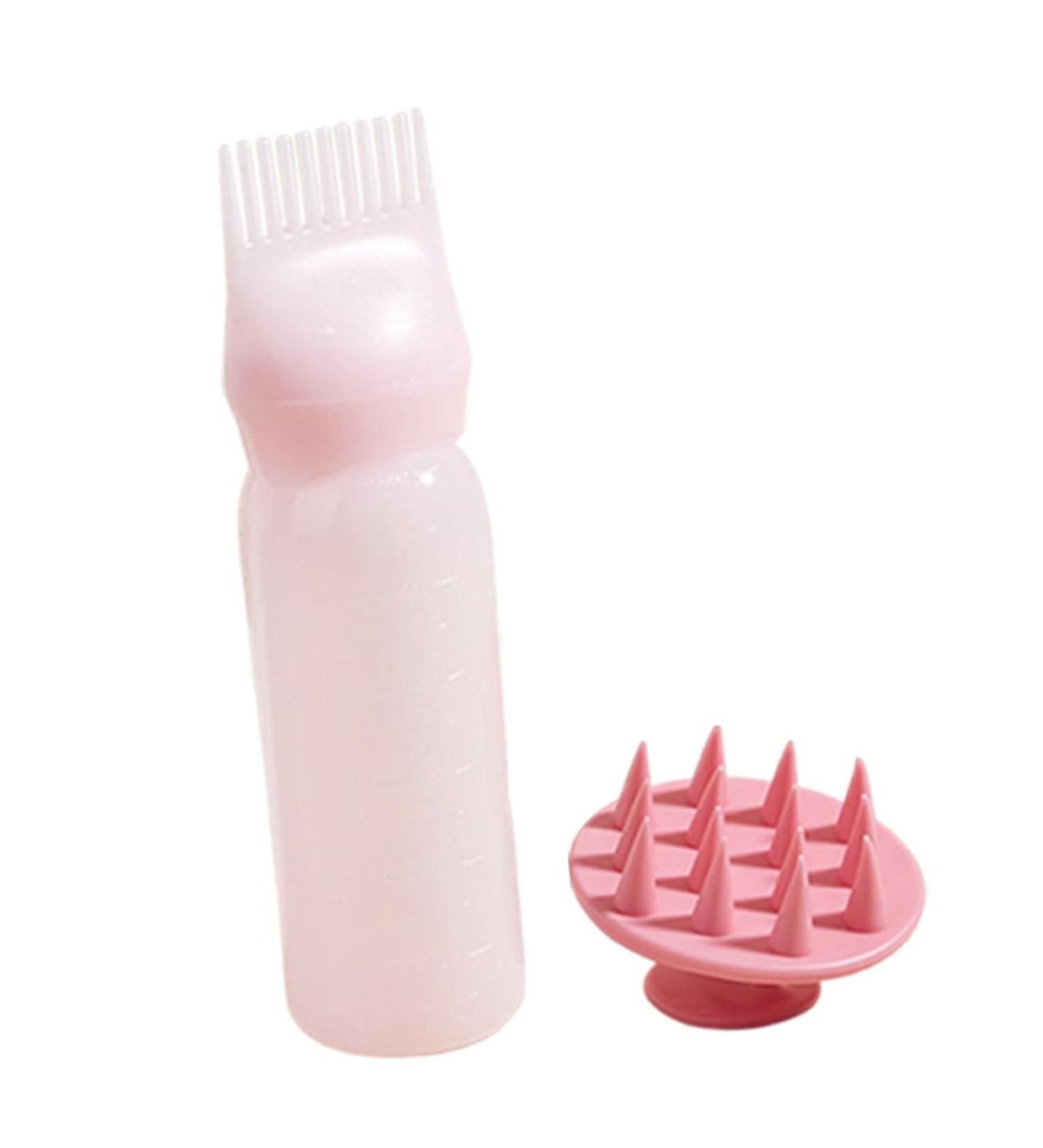 Ipetboom 2 Sets Hair Dye Bottle Hair Color Brush Oil Hair Dye Brush Hair Color Applicator Bottle Hair Coloring Applicator Hair Rinse Scalp Applicator Bottle Root Modeling Comb Plastic Pink - Buy Online on GoSupps.com