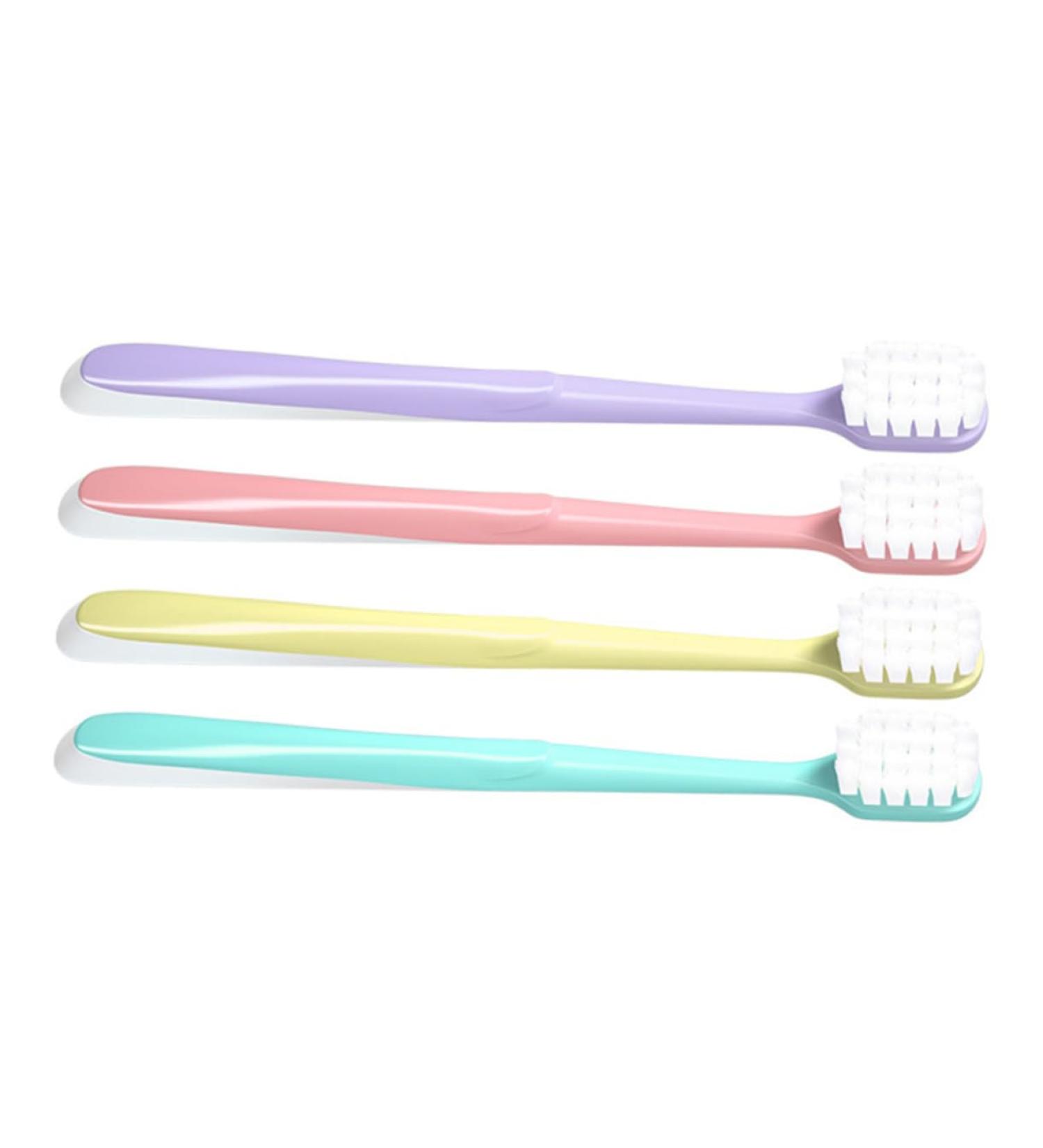 Frcolor 4-Pack Soft Cotton Nylon Toothbrush Set - Ideal Oral Care for Children & Teens | Lively Family Toothbrushes for Gentle Cleaning - Buy Online on GoSupps.com