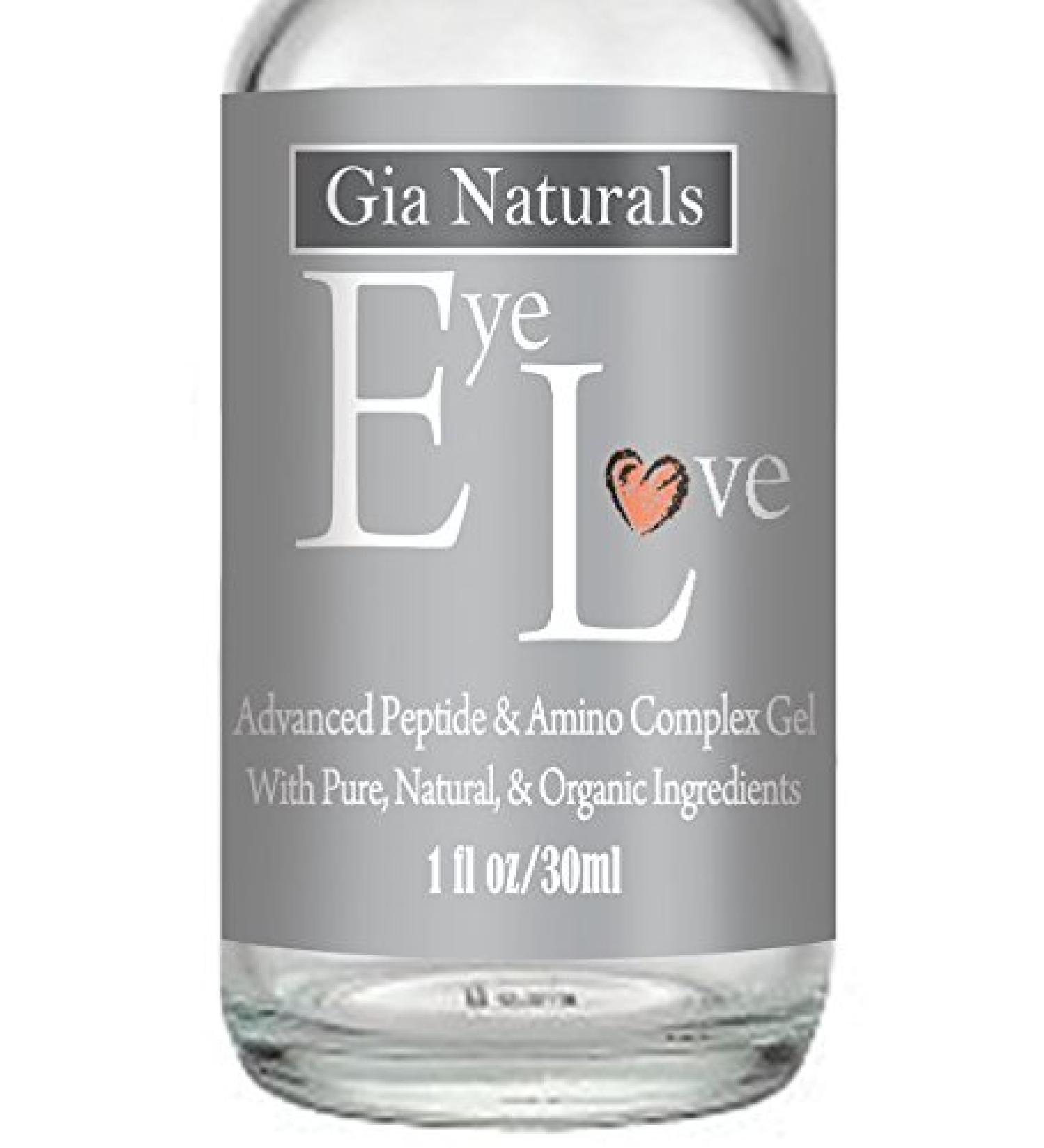 Organic Eye Gel by GIA NATURALS | Plant-Based Silk Protein with MSM & Cucumber | Reduces Puffiness, Dark Circles & Wrinkles | Anti-Aging Vegan Formula | Made in USA - Buy Online on GoSupps.com