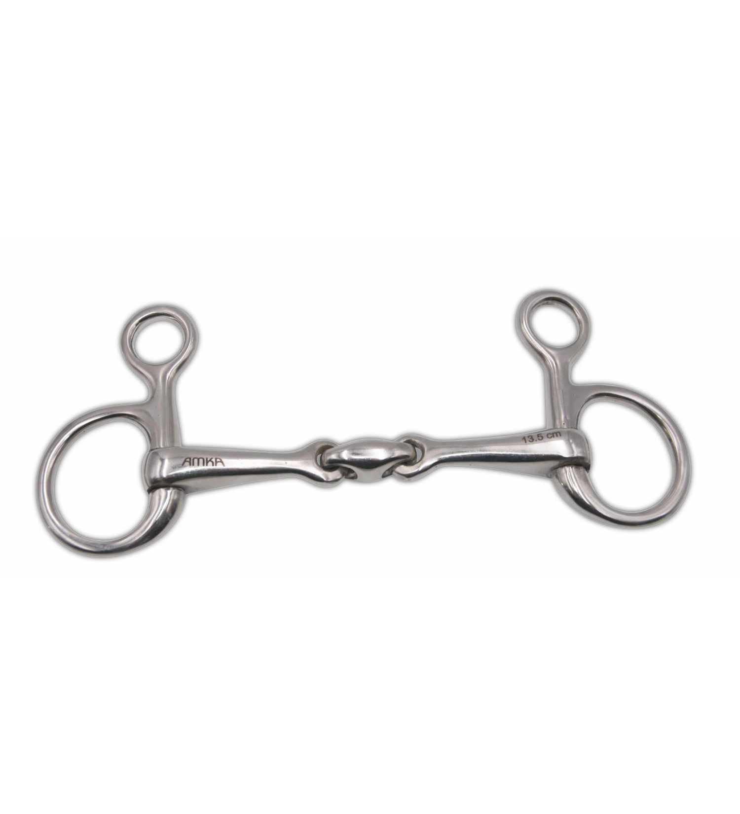 AMKA Baucher Snaffle Bit - Double Broken Solid Stainless Steel 12.5 | Premium International Shipping - Buy Online on GoSupps.com