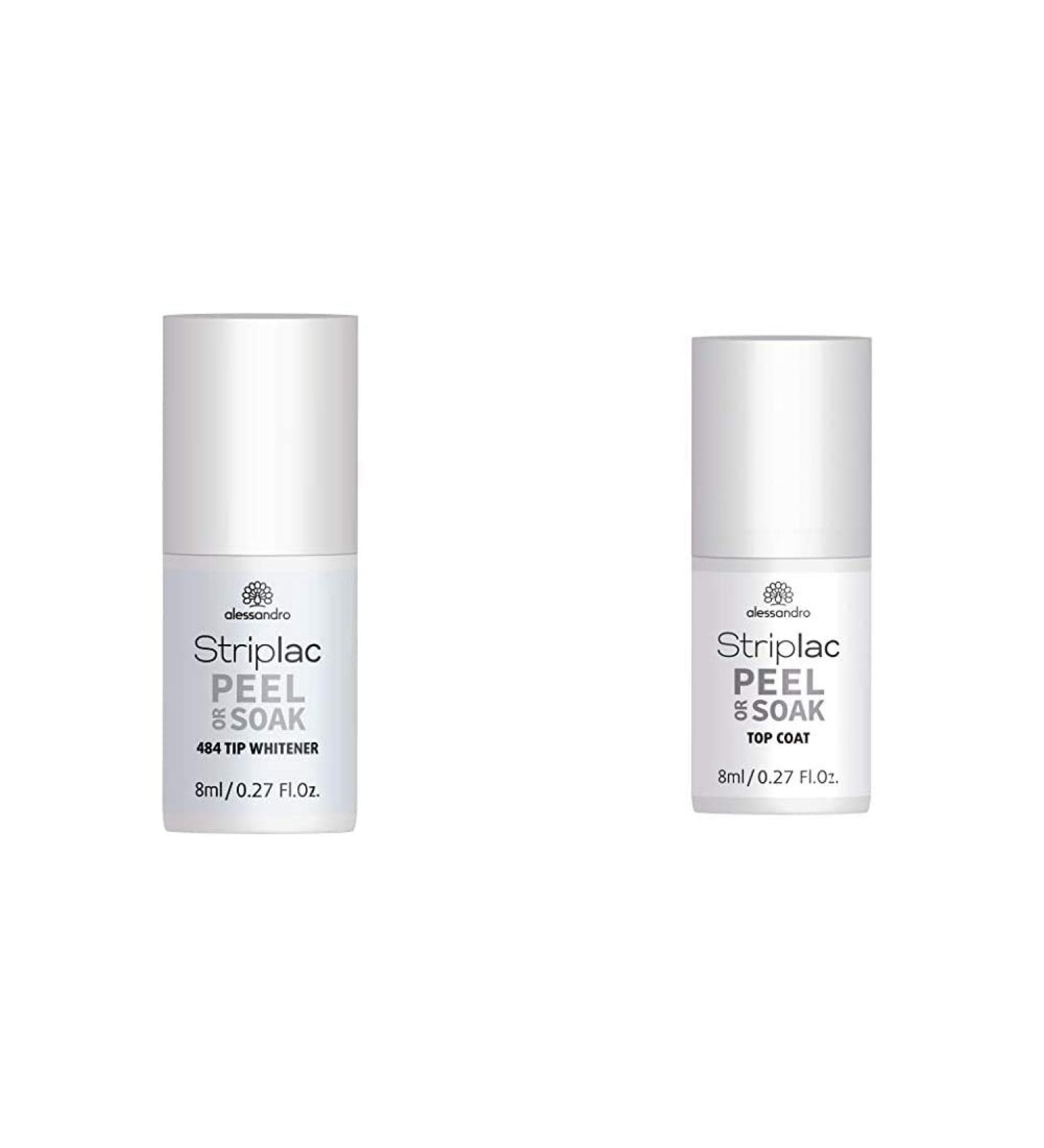 Alessandro Striplac Peel or Soak Whitener & Top Coat - 8ml LED Nail Polish for French Nails | International Shipping - Buy Online on GoSupps.com