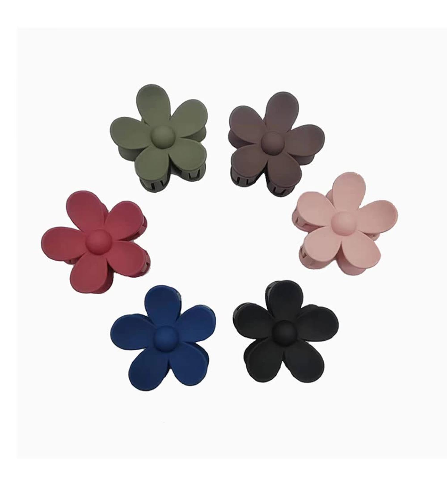 Fall Colors Flower Claw Clips - 6pcs | Strong Hold | Non-Slip | Big Daisy Design | Women's Hair Accessories - Buy Online on GoSupps.com