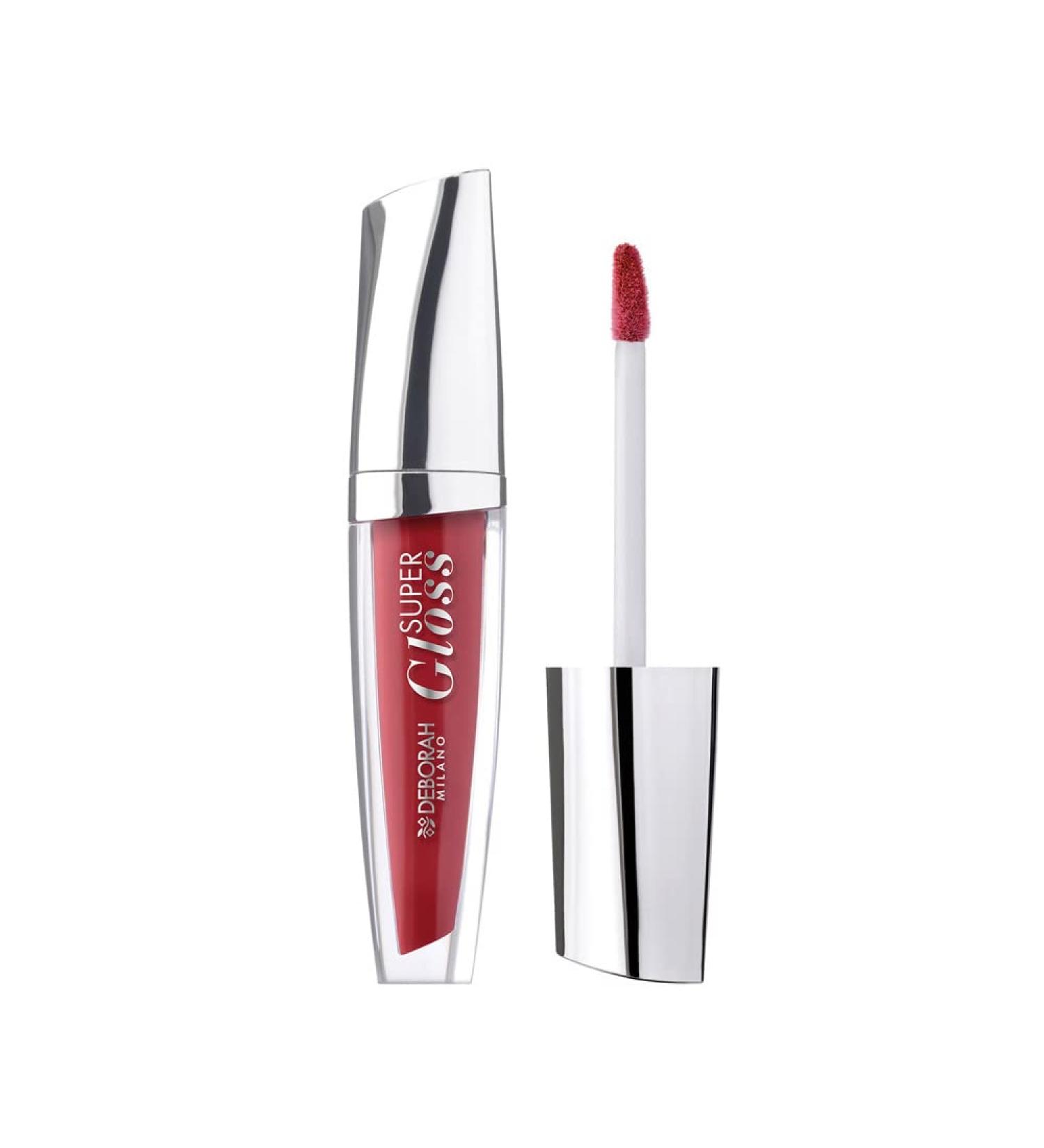 Deborah Milano Super Gloss Lip Gloss N07 Brick Red volumizing and shiny lip gloss with hyaluronic acid gives soft smooth and moisturizing lips 45 g - Buy Online on GoSupps.com