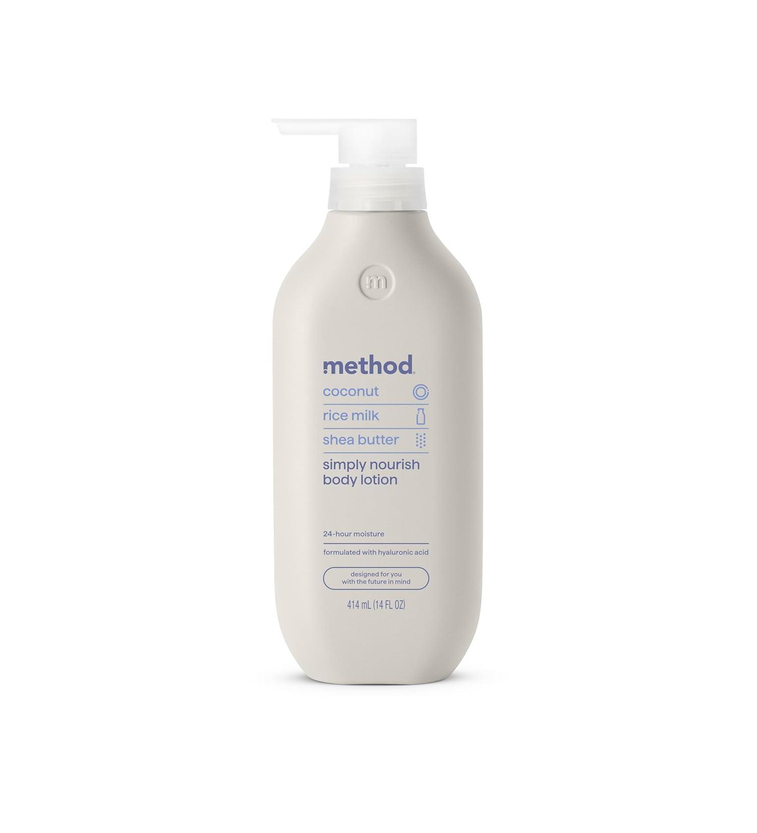 Method Body Lotion - Simply Nourish Coconut & Rice Milk + Shea Butter | 24 Hour Moisture | 14 oz - International Shipping Available - Buy Online on GoSupps.com