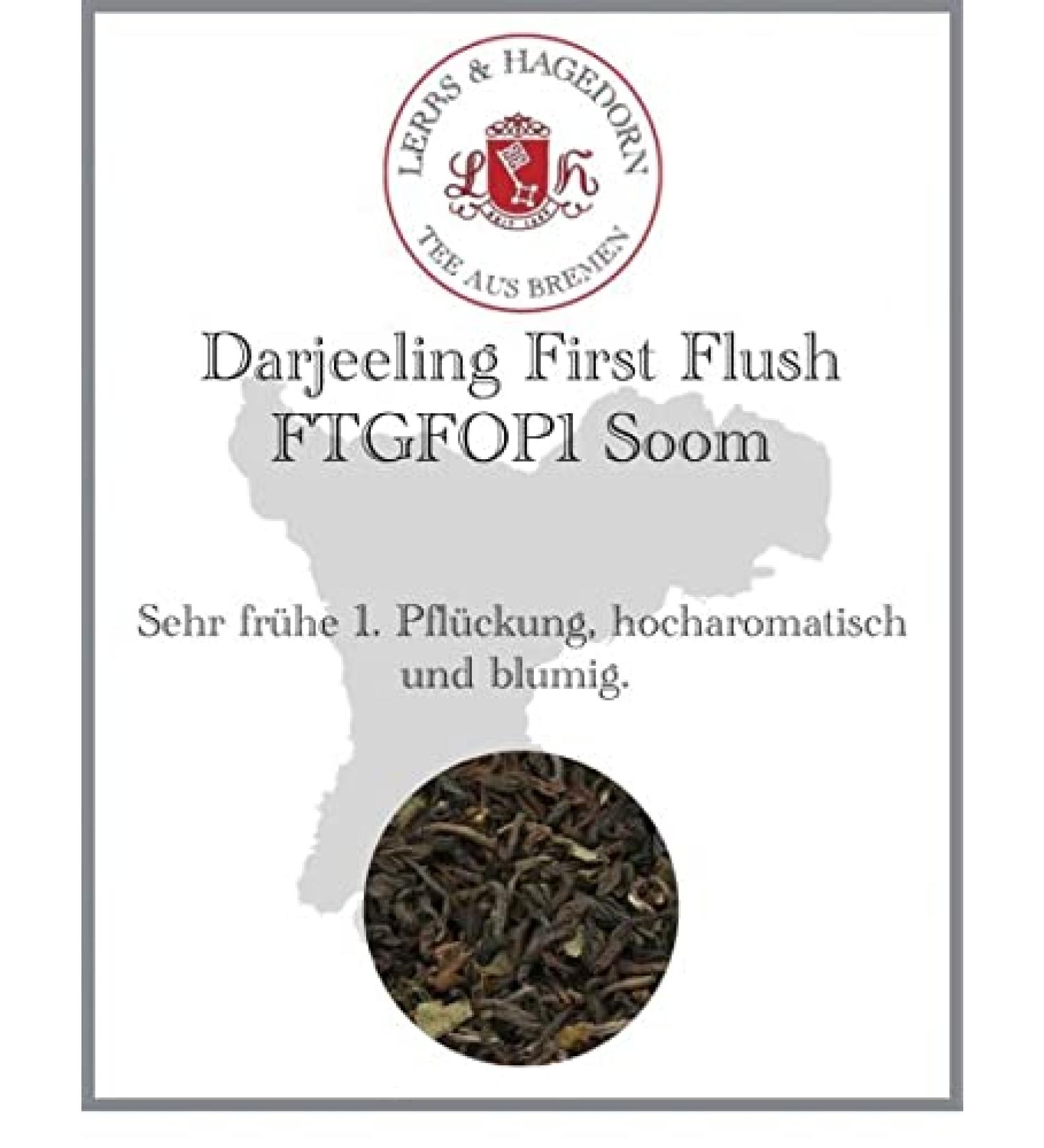  Lerbs & Hagedorn Darjeeling First Flush FTGFOP1 Soom 250 g - Buy Online on GoSupps.com