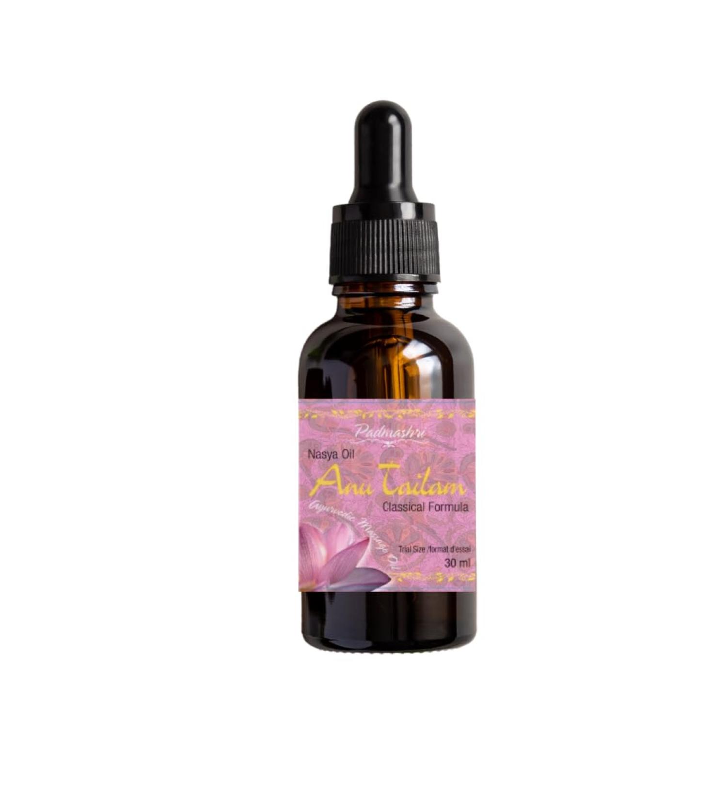 Buy Padmashri Naturals Anu Tailam/Nasya Oil 30ml - Premium Ayurvedic Nasal Oil for Wellness & Relief - International Shipping Available - Buy Online on GoSupps.com