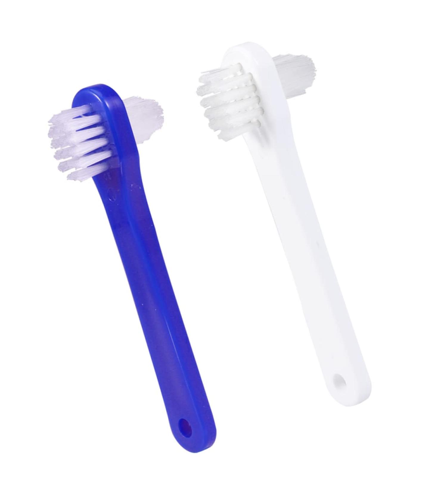 Beaupretty Double Head Toothbrush for Prostheses - 4 Pack Cleaning Brush for Artificial Teeth - Buy Online on GoSupps.com