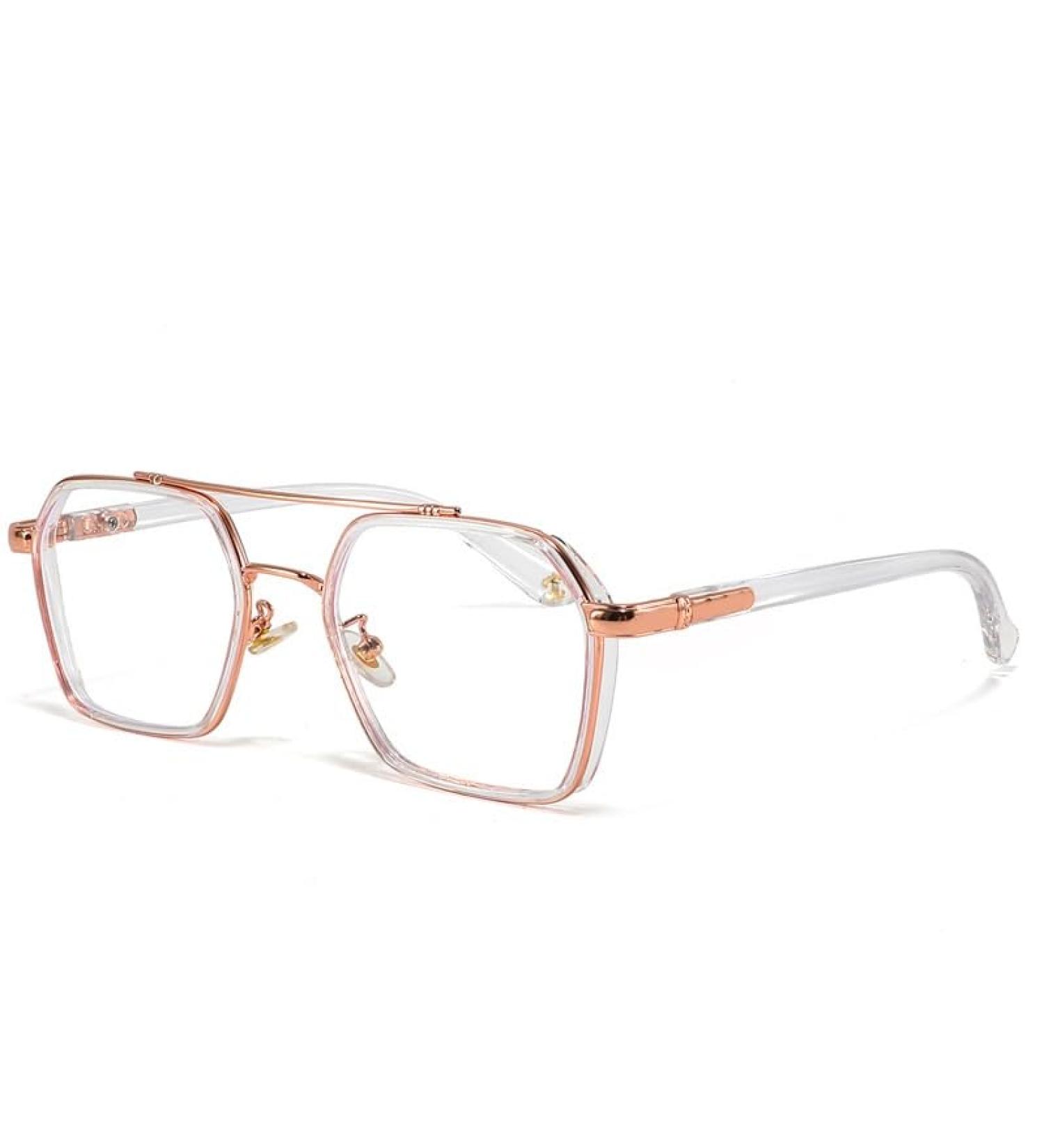 Zhuyiqz Classic Aviator Anti-Blue Light Reading Glasses - Glare-Free Computer Glasses for Women & Men in Rose Color (+0.00) - Buy Online on GoSupps.com