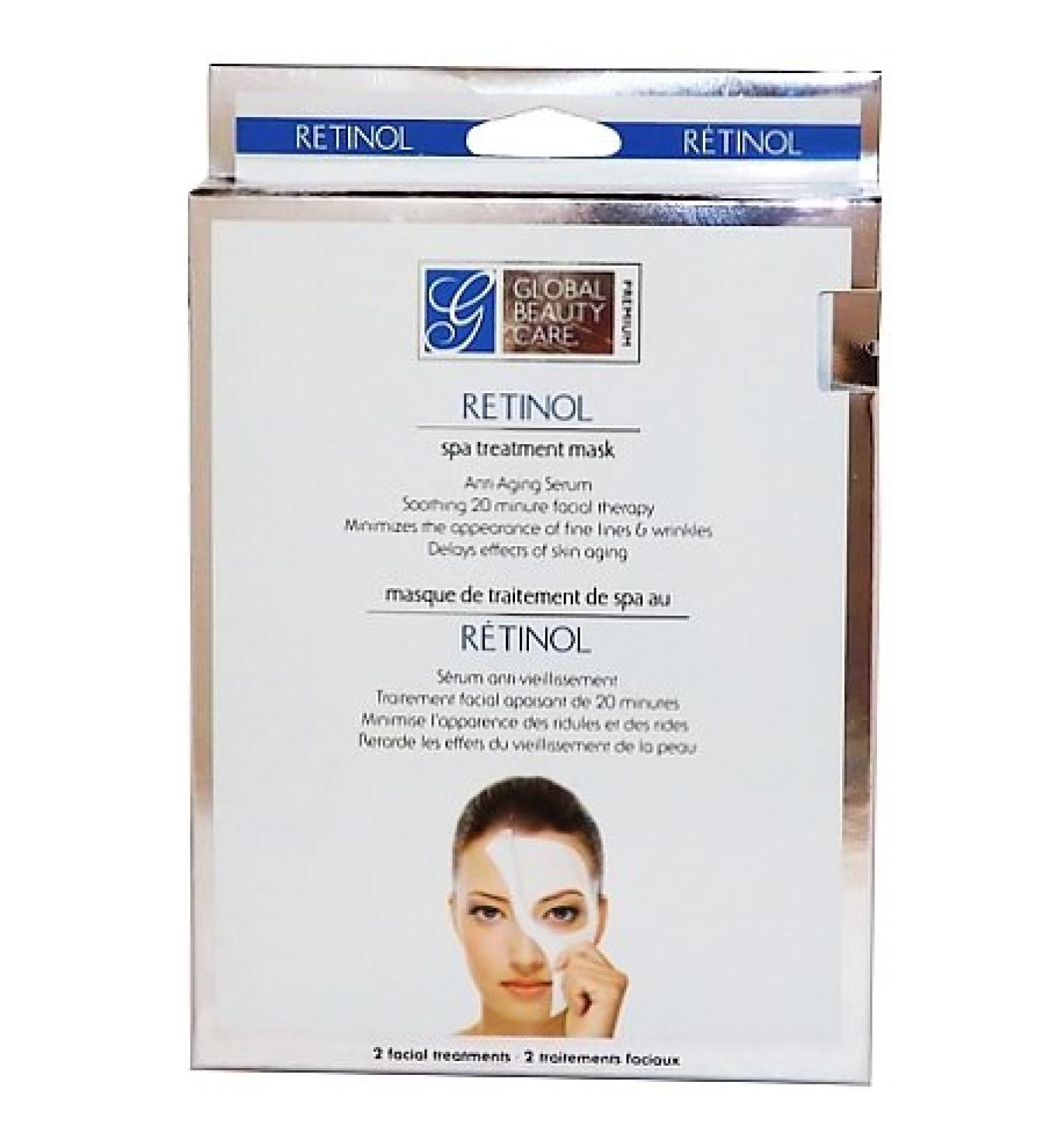 ANTI AGING SERUM SOOTHING 15 MINUTE FACIAL THERAPY Global Beauty Care - 2 per-pakc Retinol Spa Treatment Masks MINIMIZES THE APPEARANCE OF FINE LINES & WRINKLES DELAYS EFFECTS OF SKIN AGING - Buy Online on GoSupps.com