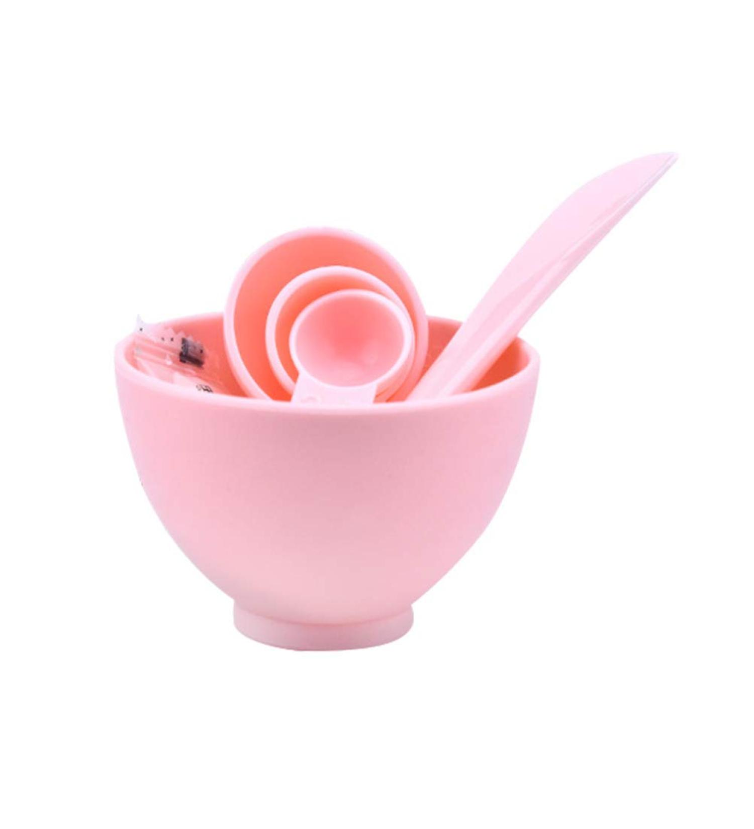 Minkissy Face Mask Stirring Bowl Set | DIY Facial Mask Tool Kit with Silicone Brush & Spoon | Ideal for Women & Girls - Buy Online on GoSupps.com