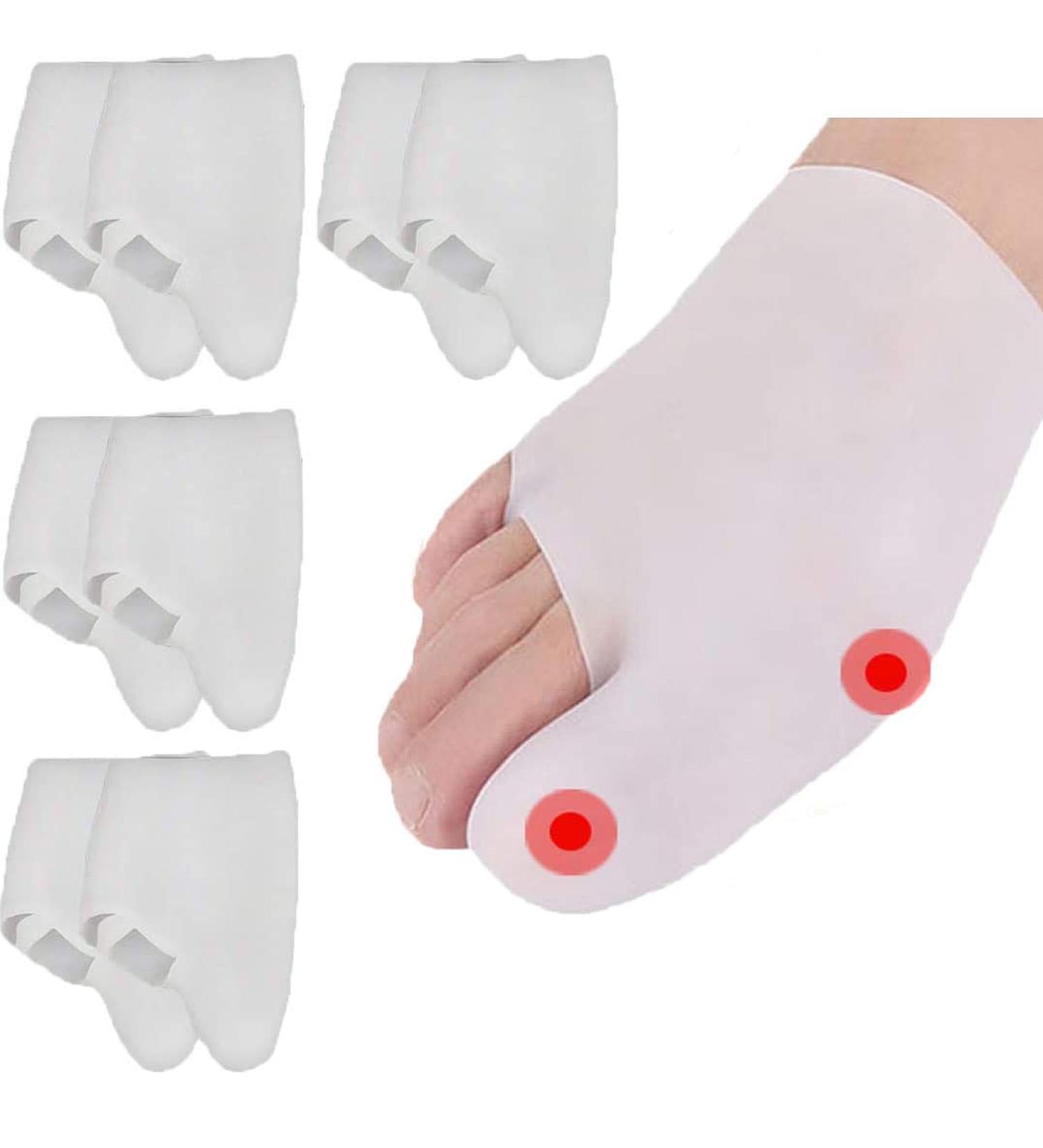 8 Pieces Gel Big Toe Caps & Bunion Cushions - Alleviate Pain Blisters & Calluses - Forefoot Pads for Men & Women - Buy Online on GoSupps.com