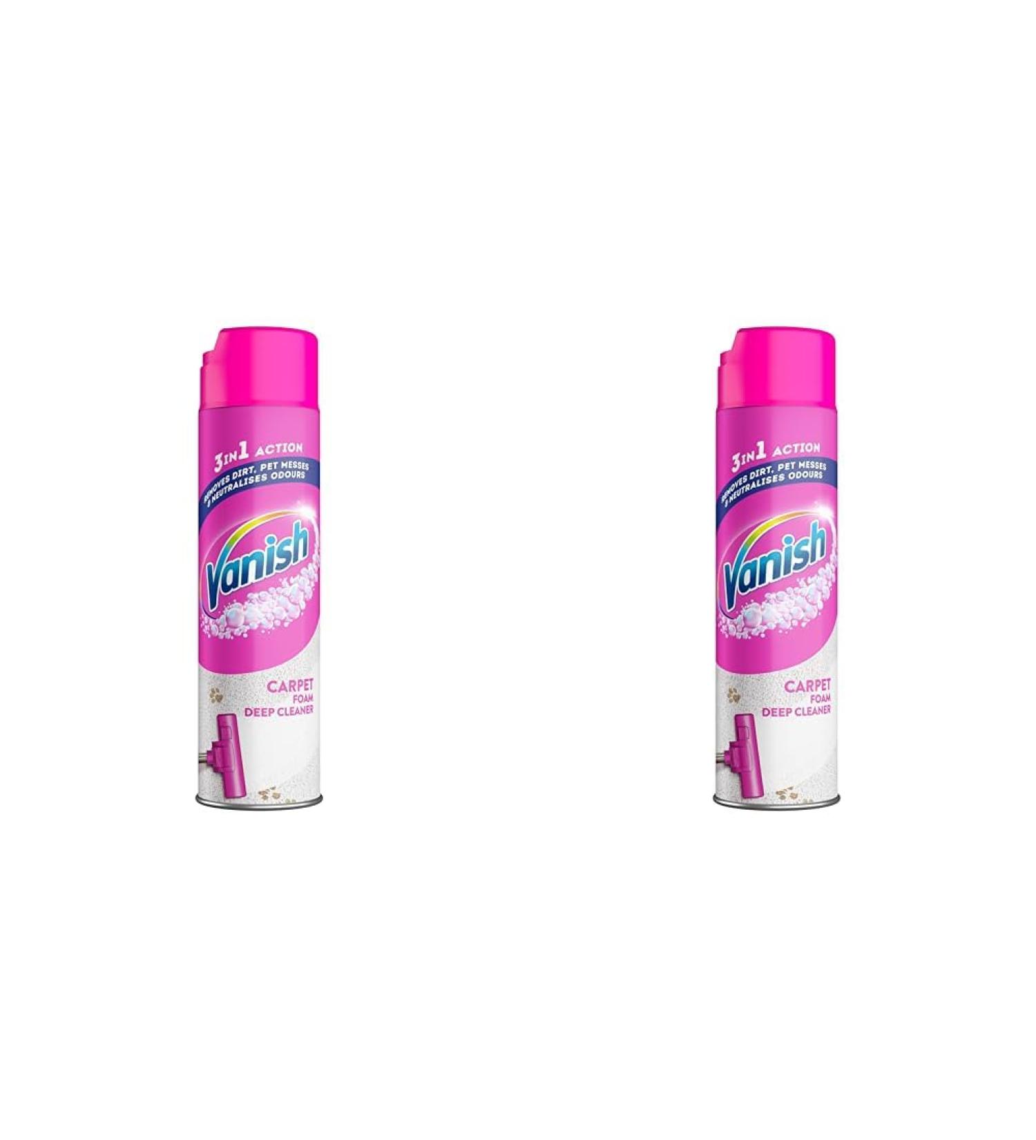 Vanish Carpet Cleaner + Upholstery Gold Power Foam Shampoo Large Area Cleaning 600 ml (Pack of 2) 1 ml (Pack of 2) - Buy Online on GoSupps.com