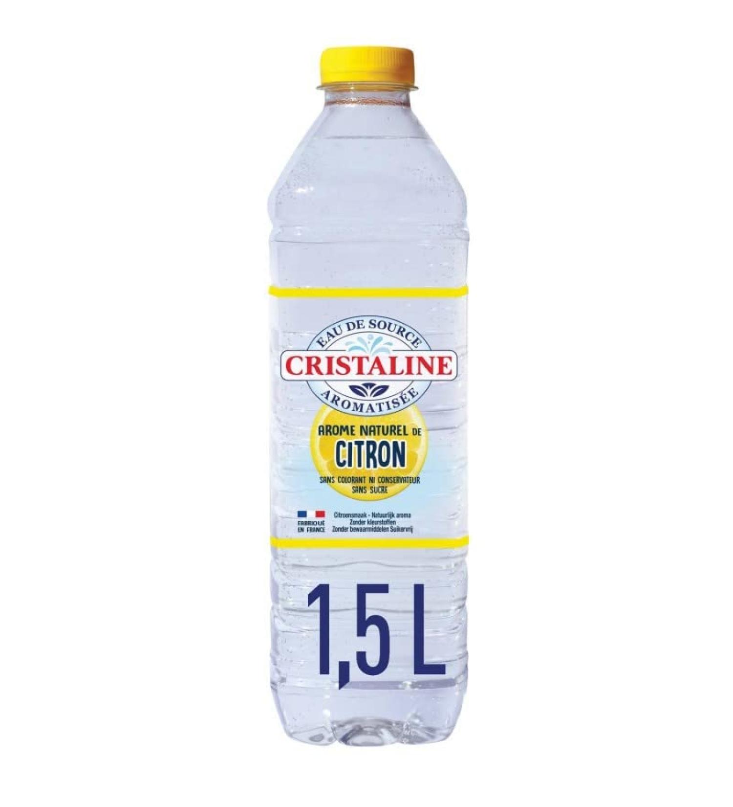 CRISTALINE - Lime Flavored Spring Water 1.5L - Pack of 4 - Buy Online on GoSupps.com