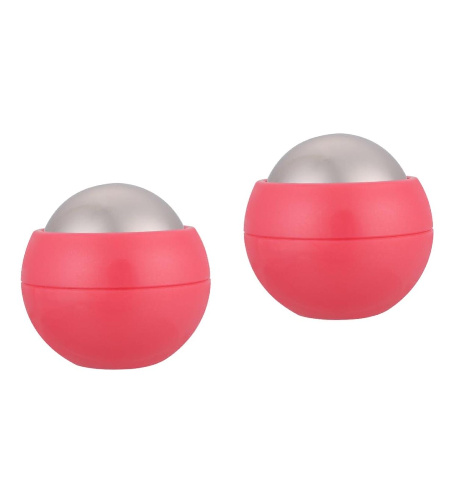 Frcolor 2-in-1 Hand & Lacrosse Massage Balls for Plantar Fasciitis Relief | Hot & Cold Therapy Muscle Massage Device - Pink ABS Roller - Buy Online on GoSupps.com