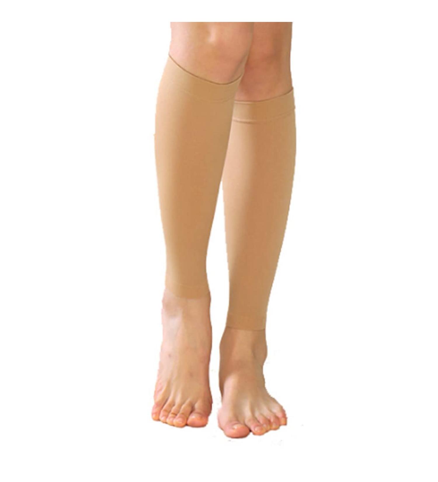 Compression Knee Socks for Varicose Veins | Soft Supportive Stockings for Pain Relief & Sports | Ideal for Home & Work | XXL Flesh Color - Buy Online on GoSupps.com