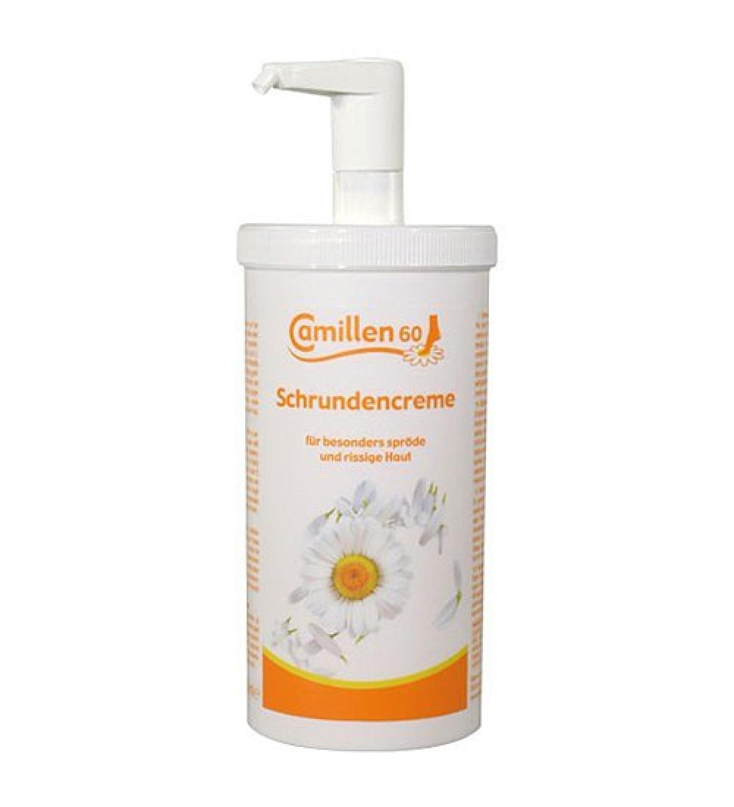 Camillen 60 foot cream with chamomile vitamin A for cracked feet 450ml with dispenser