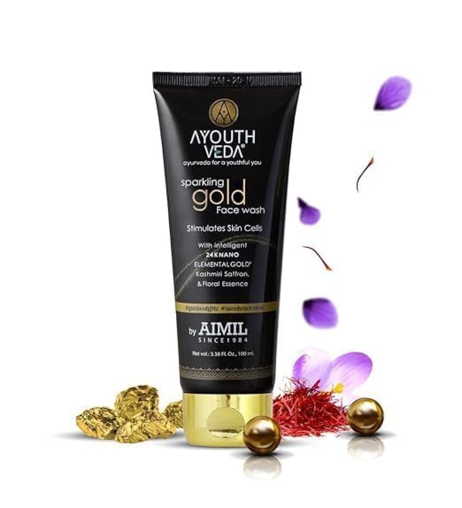 Sparkling Gold Face Wash 100ml | Glowing Skin for Men & Women | Ideal for Normal & Dry Skin - Buy Online on GoSupps.com